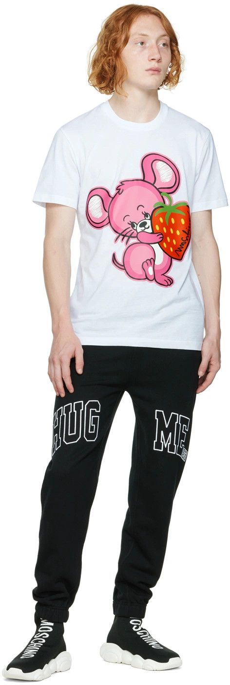 Moschino o1y0225 Logo T-Shirt in White Size US M / EU 48-50 / 2 - 4 Thumbnail