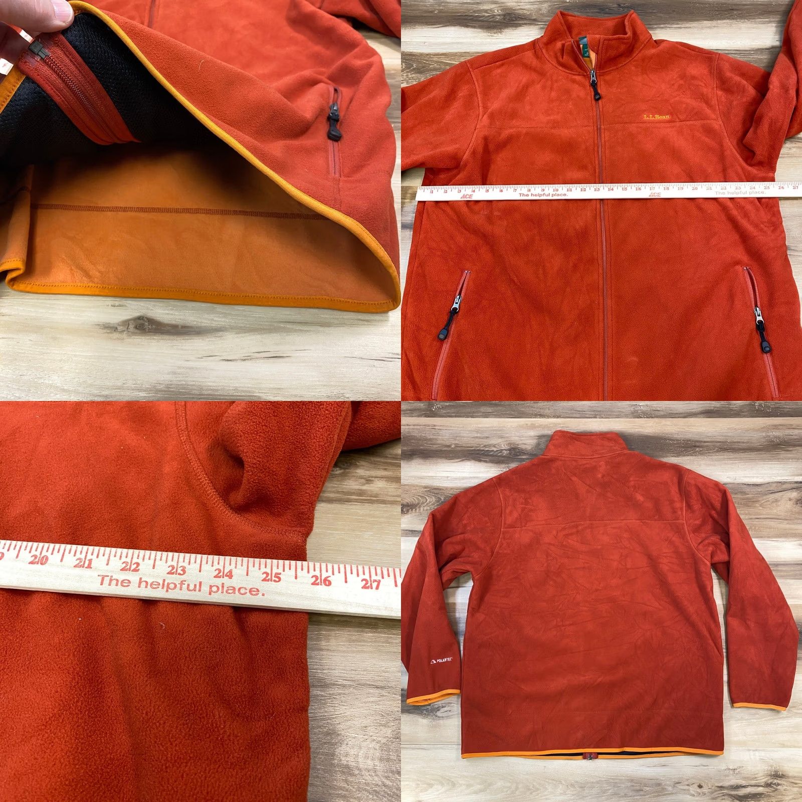Vintage L.L. Bean Jacket Fleece Men XL Orange Polartec Full Zip Heritage Hiking Size US XL / EU 56 / 4 - 8 Thumbnail