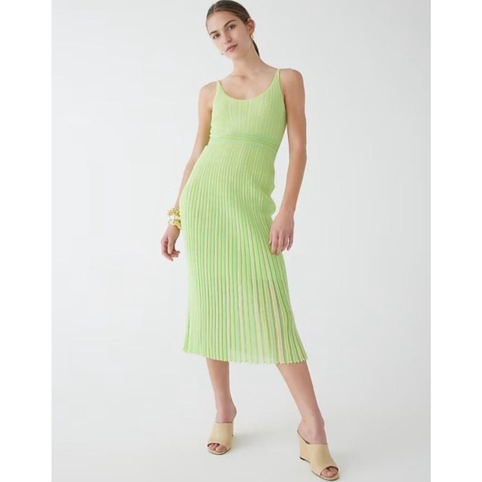 J.Crew J Crew Limited Edition Crochet Midi Striped Sweater Dress M Size M / US 6-8 / IT 42-44 - 3 Thumbnail