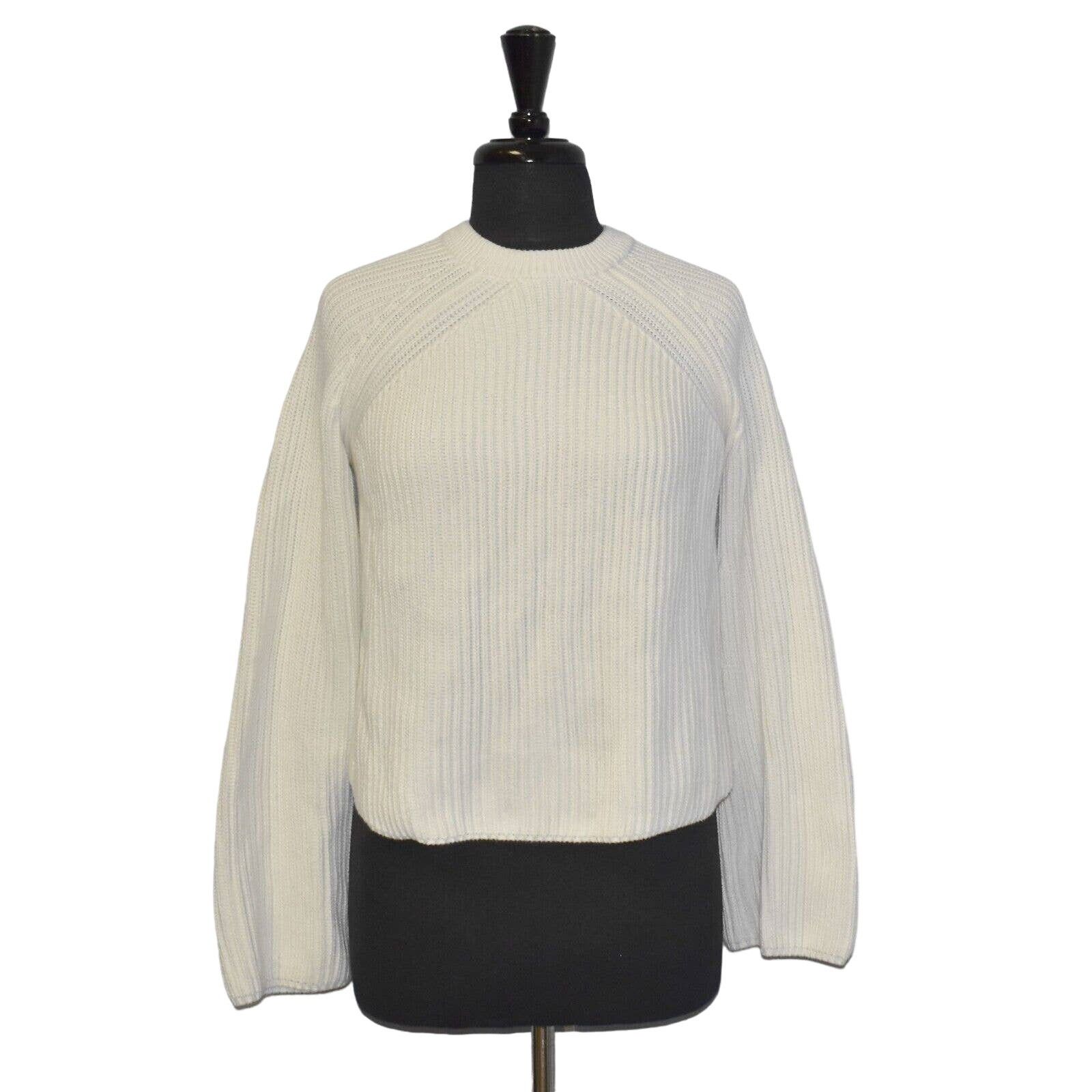 Alexander McQueen B5 NEW MCQ BY ALEXANDER MCQUEEN Cotton Ivory Sweaterz S $490 Size S / US 4 / IT 40 - 1 Thumbnail