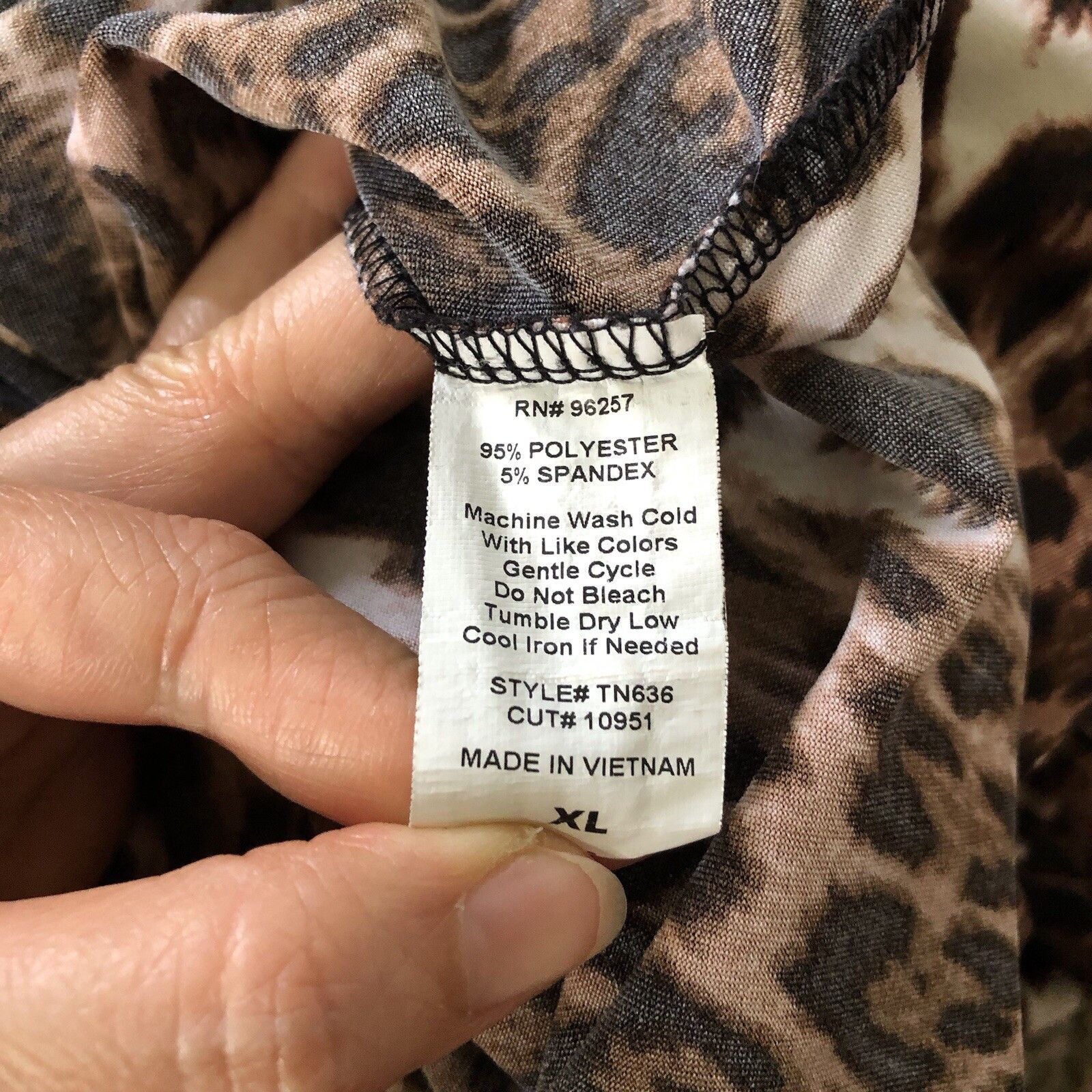 Other PerSeption Concept Womens Black Leopard Print Shirt XL Size XL / US 12-14 / IT 48-50 - 9 Thumbnail