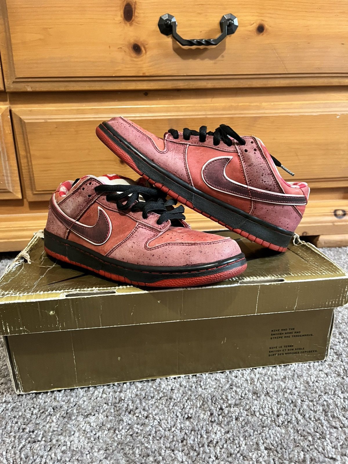 SB Dunk Red Lobster size