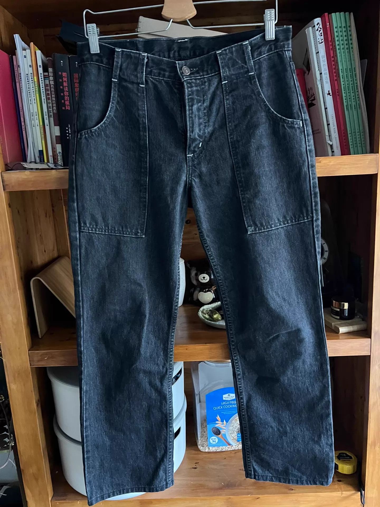 Freewheelers Freewheelers Japanese Vintage Black Denim Straight Jeans 32 Size US 32 / EU 48 - 2 Thumbnail