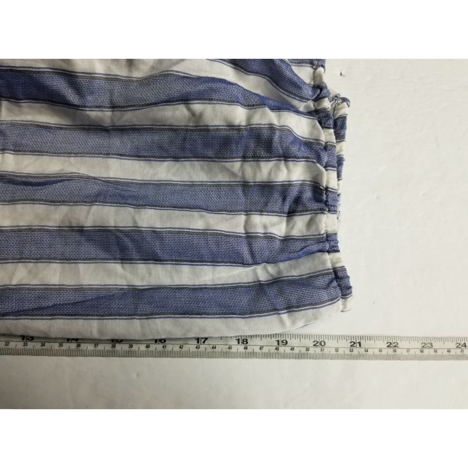 Vintage Max Studio Blouse Shirt XS Womens Top 3/4 Sleeve Blue Striped Raglan Round Neck NWT Size XS / US 0-2 / IT 36-38 - 5 Thumbnail