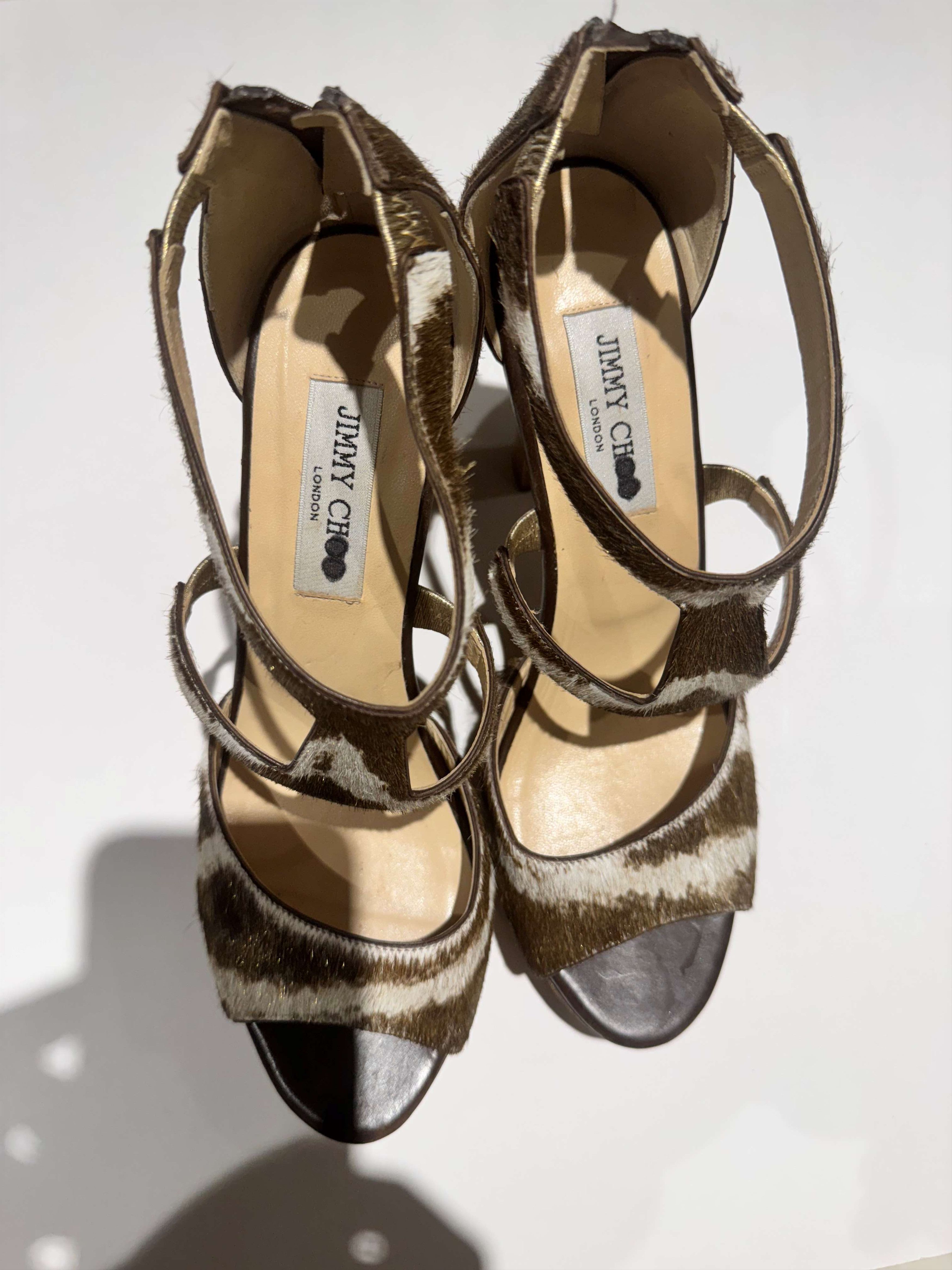 Jimmy Choo JIMMY CHOO PONY shoes heel 41/2" platform Size US 10.5 / IT 40.5 - 1 Thumbnail
