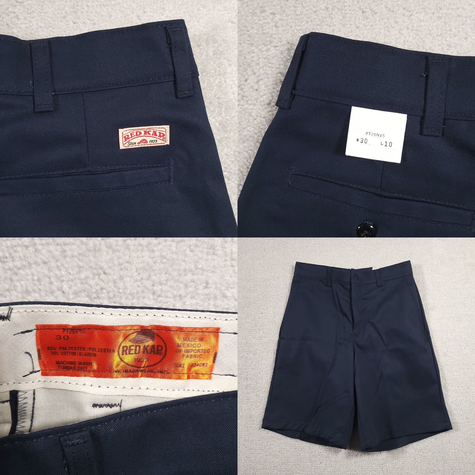Red Kap VINTAGE Red Kap Work Shorts Mens 30x10 Navy Blue Pockets Industrial Uniform Mens Size US 30 / EU 46 - 8 Thumbnail