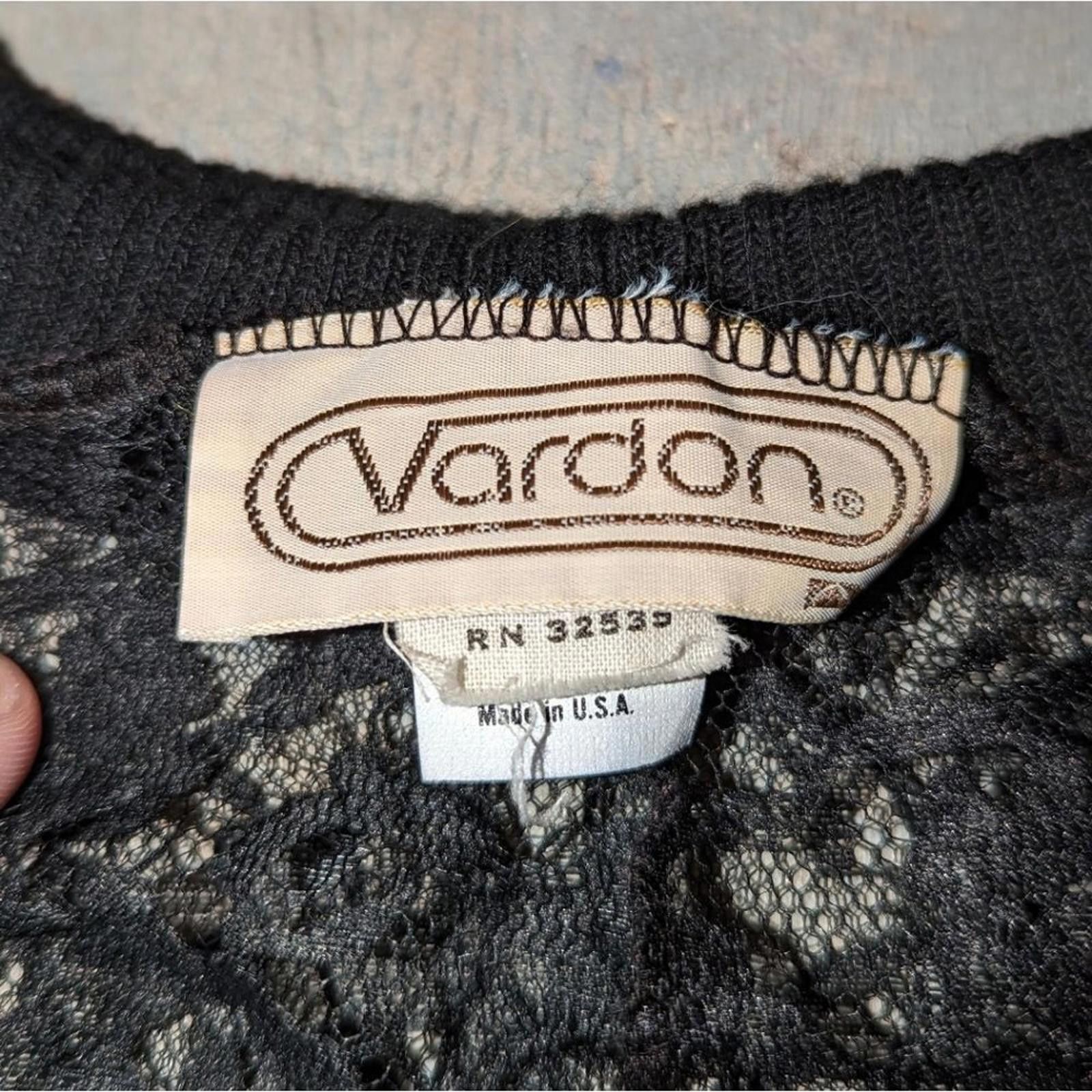 Designer VTG 80s Black Lace Sheer Whimsigoth Sweater Size L / US 10 / IT 46 - 4 Thumbnail