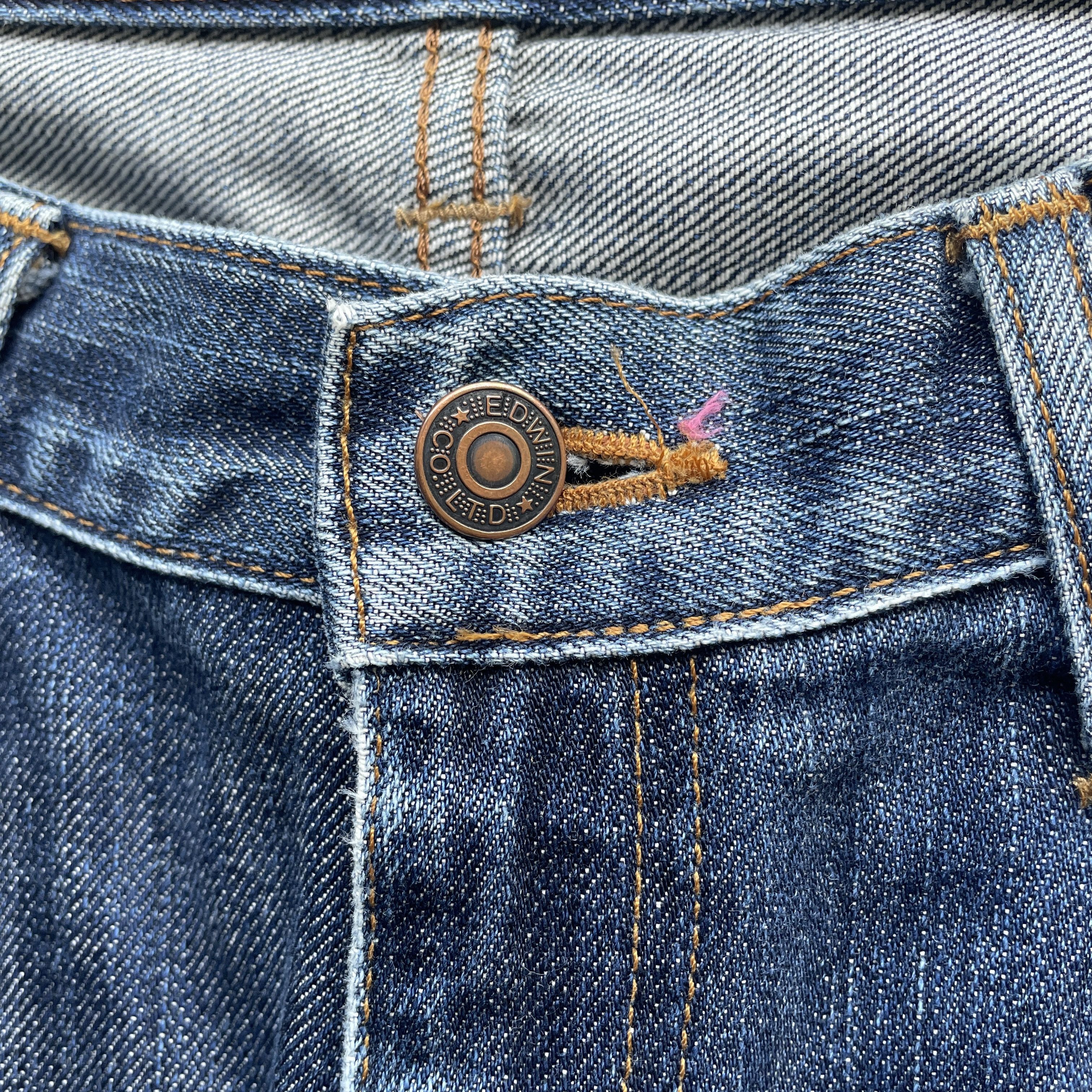 Edwin VINTAGE EDWIN 404 JAPAN FADED DENIM PANTS JEANS W31x33.5 Size US 31 - 7 Thumbnail