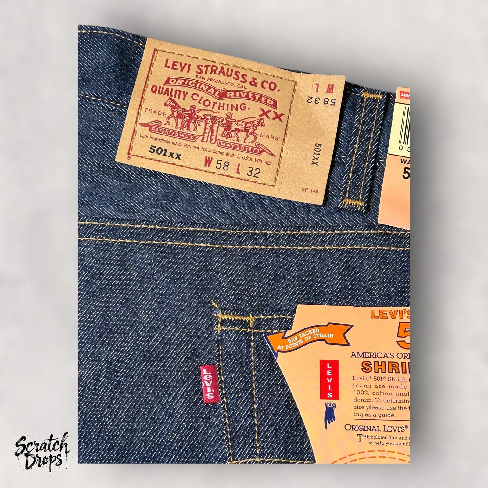 Levi's Vintage Levi’s 501xx Shrink-to-Fit Jeans USA W58 L34 501 NWT Size US 42 / EU 58 - 5 Thumbnail