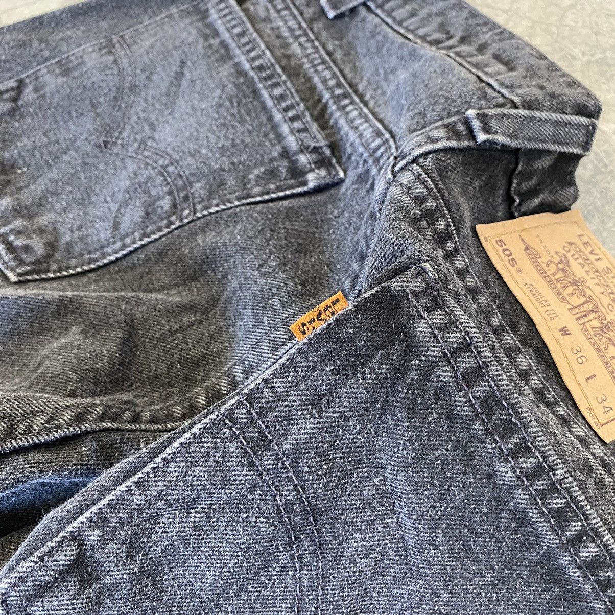Levi's × Vintage Vintage 90’s Levis 505 Orange Tab Straight Leg Jeans Size US 35 - 19 Thumbnail