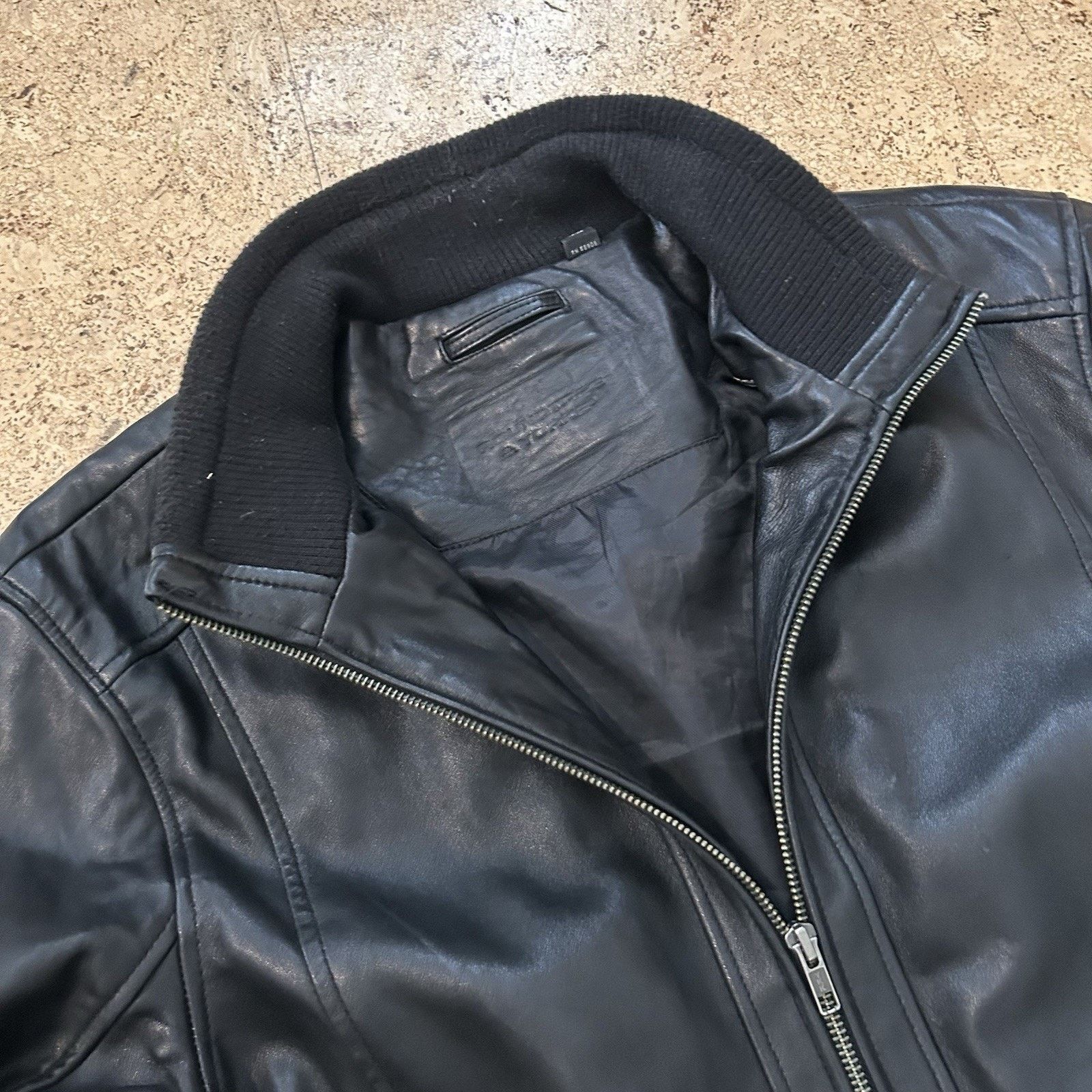 Roundtree & Yorke Lamb Skin Black Leather Motorcycle Moto Riding Jacket Medium Size US M / EU 48-50 / 2 - 2 Thumbnail
