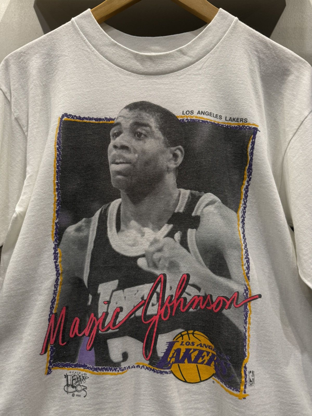 NBA × Vintage Vintage 90s Magic Johnson T-Shirt Size US L / EU 52-54 / 3 - 1 Thumbnail