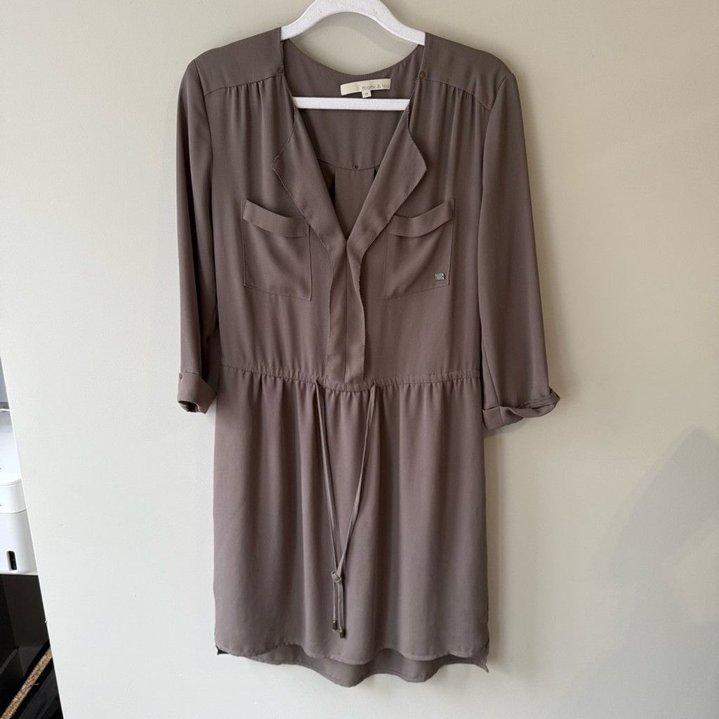 The Unbranded Brand Monk & Lou Green Ruched Buttoned Mini Sundress Size XS / US 0-2 / IT 36-38 - 1 Thumbnail