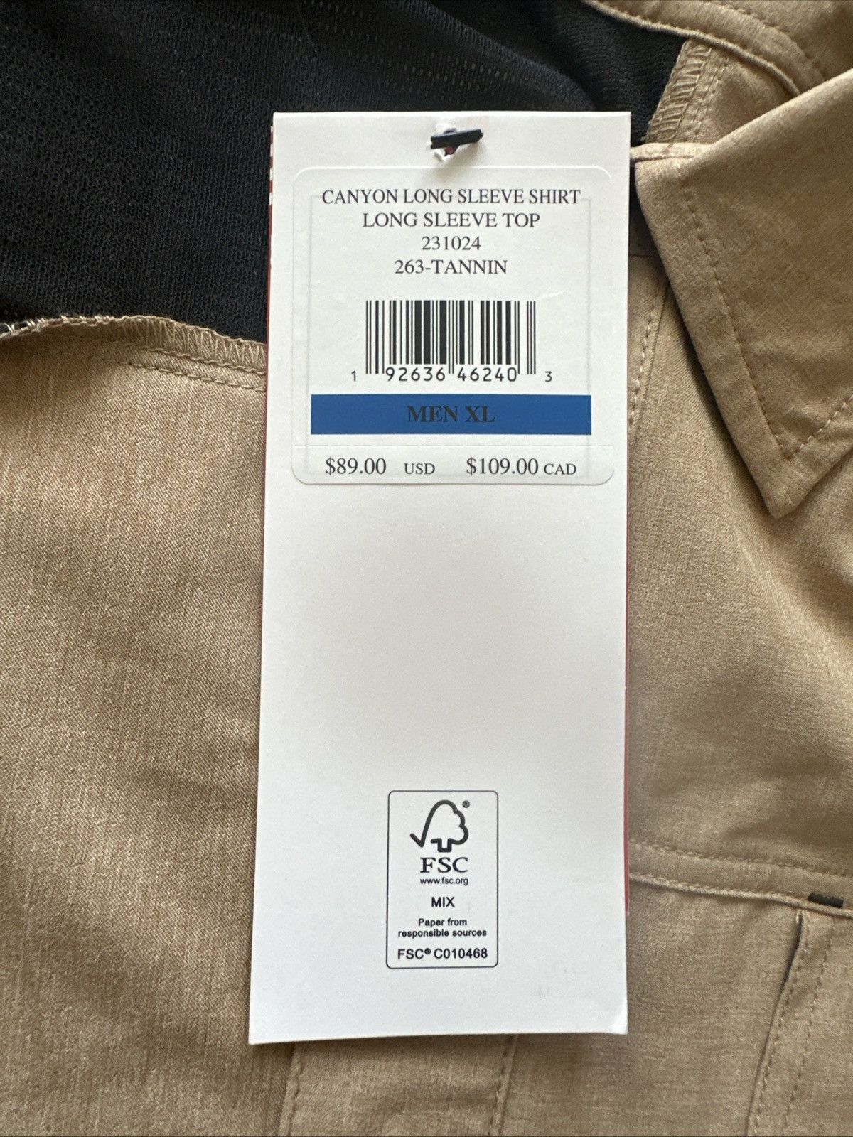 Spyder Spyder Men’s Canyon Long Sleeve Shirt XL Tan Outdoor Size US XL / EU 56 / 4 - 7 Thumbnail