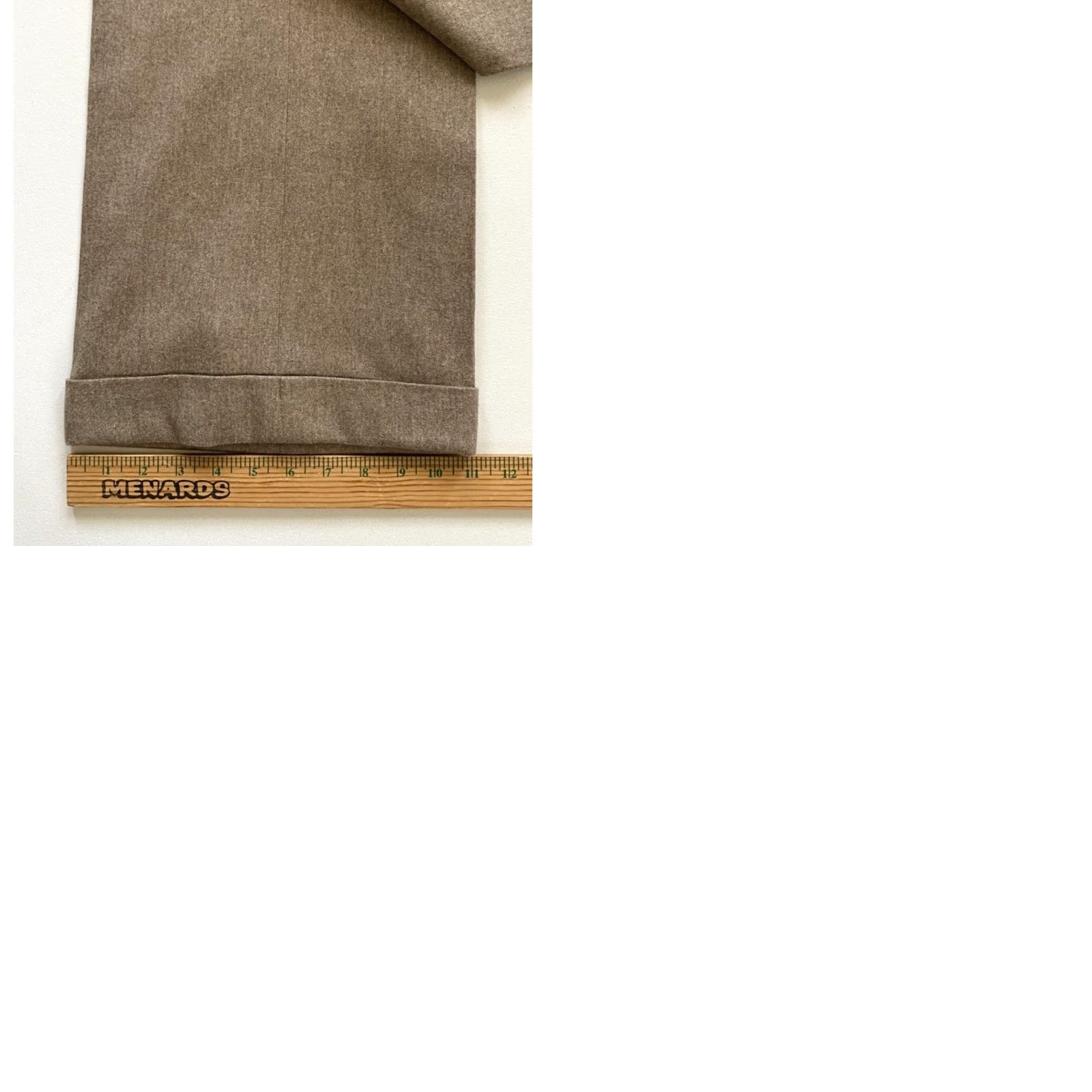 Ralph Lauren Lauren Ralph Lauren Women's Wide Leg Dress Pants Wool Beige 14 Size 36" / US 14 / IT 50 - 10 Thumbnail