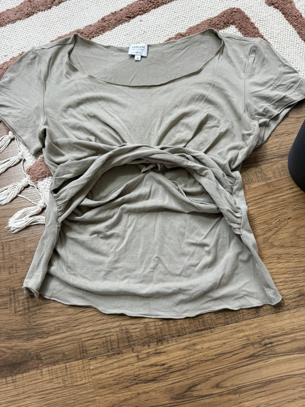 Armani Collezioni VINTAGE ARMANI AVANT GARDE TANK TOP TEE Size L / US 10 / IT 46 - 4 Thumbnail