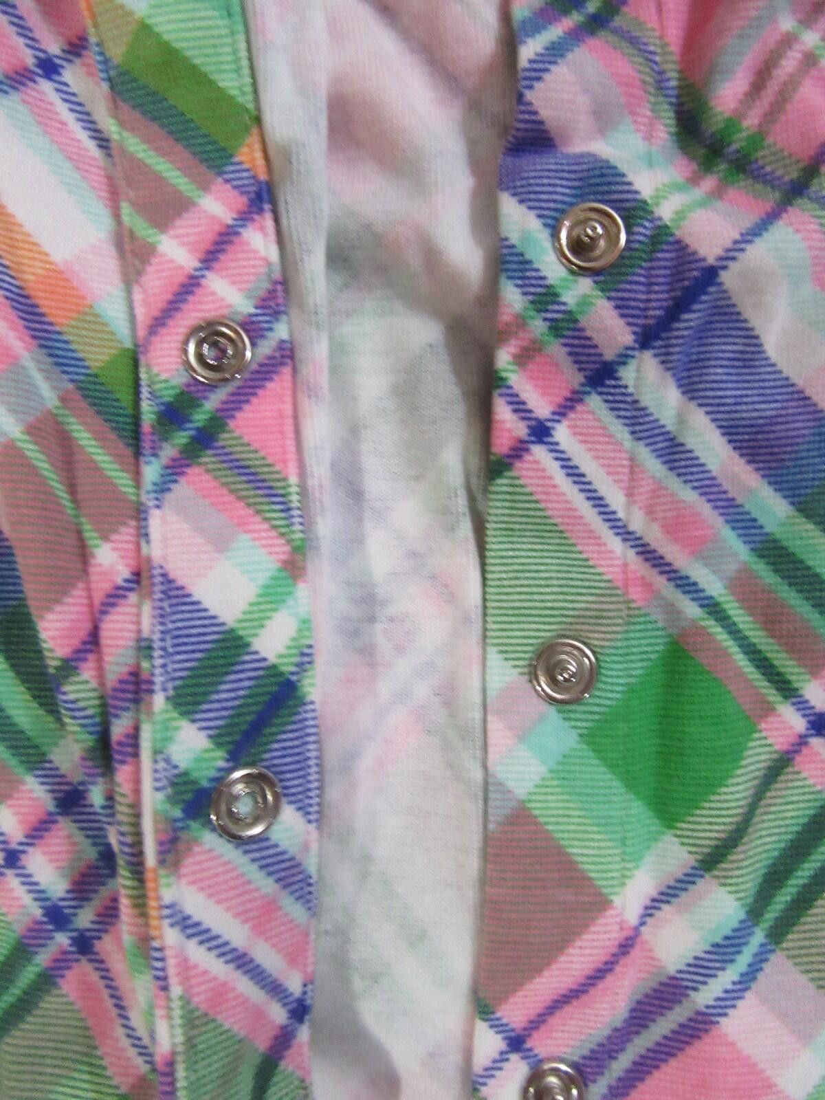 Polo Ralph Lauren Ralph Lauren Baby Girls One Pc Cotton Madras Pajamas 6M Size ONE SIZE - 4 Thumbnail