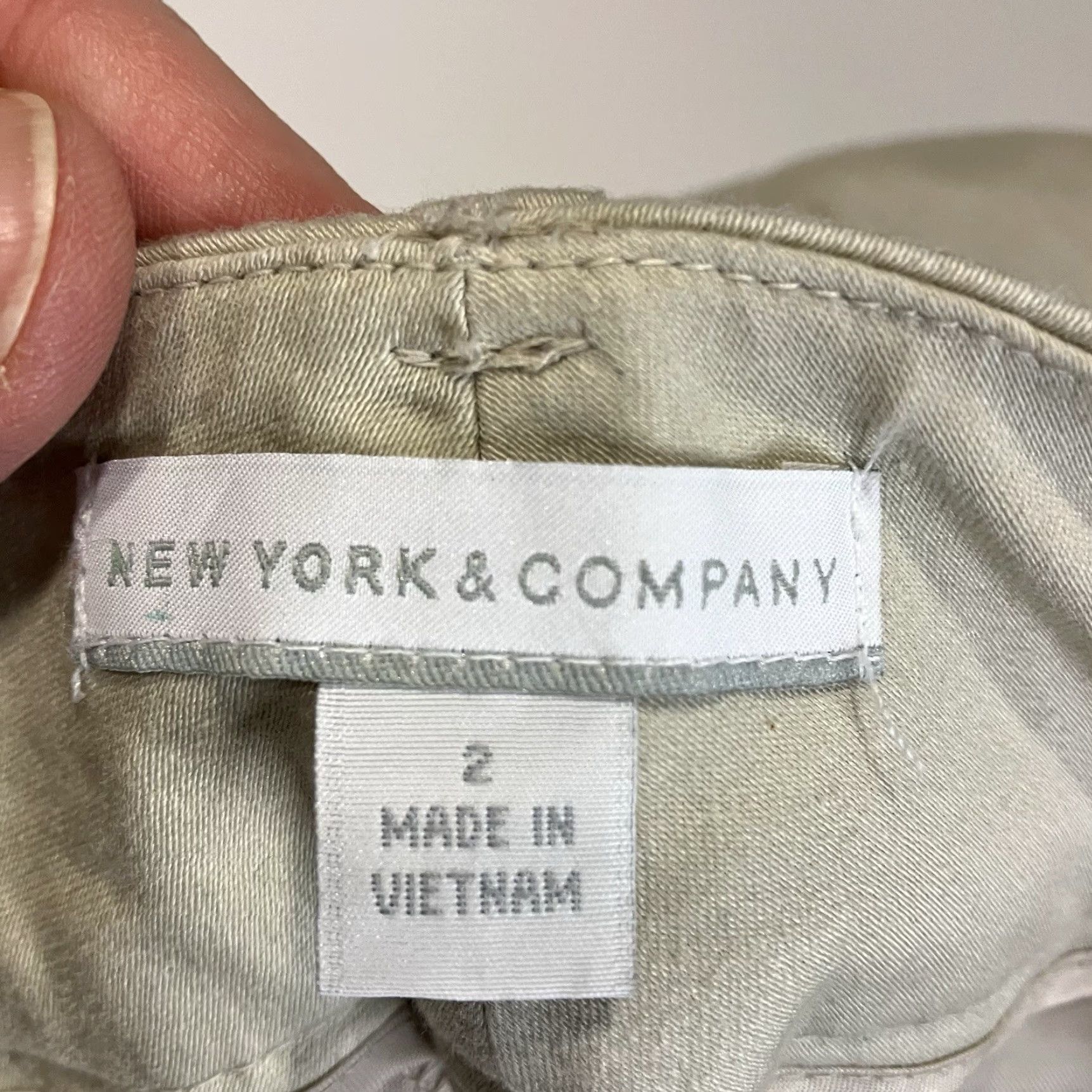 Sea New York VINTAGE None Women's Shorts Chino Flat Front Khaki Spring Summer Casual 30in Beige Size 26" / US 2 / IT 38 - 3 Thumbnail
