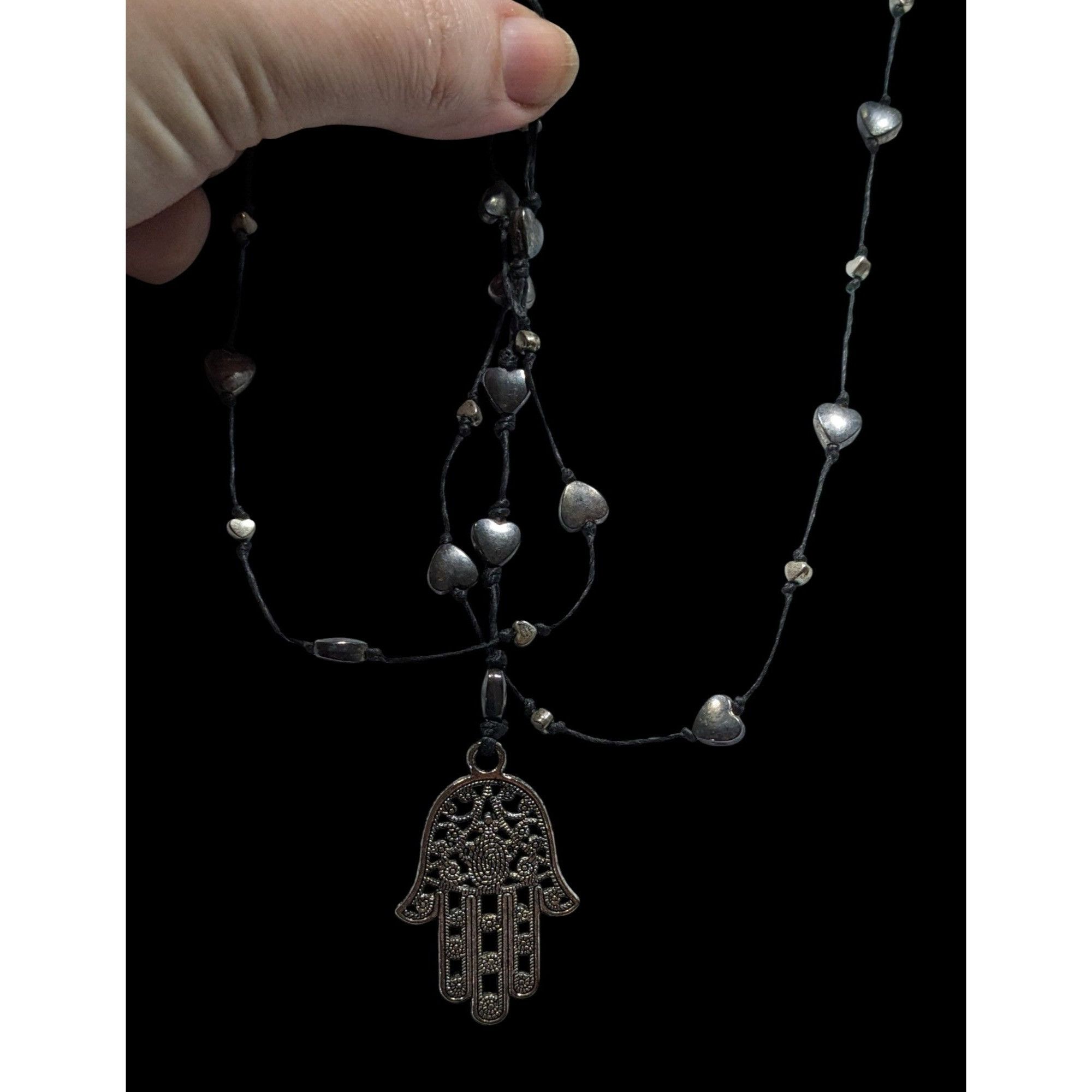 Other Bohemian Heart Beaded Hamsa Pendant Necklace Size ONE SIZE - 5 Thumbnail