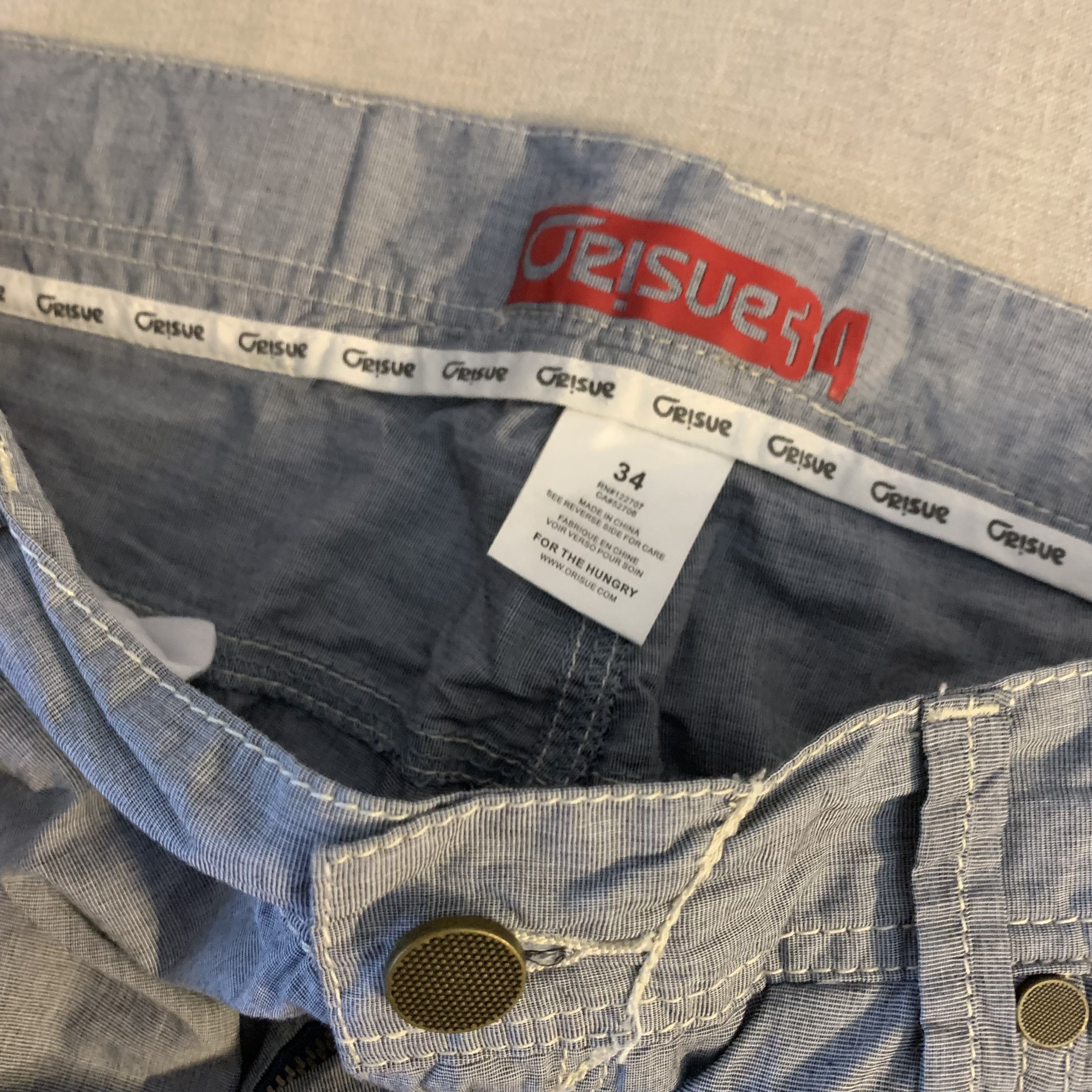 Orisue Orisue Blue Cotton Pants 34 Size US 34 / EU 50 - 4 Thumbnail