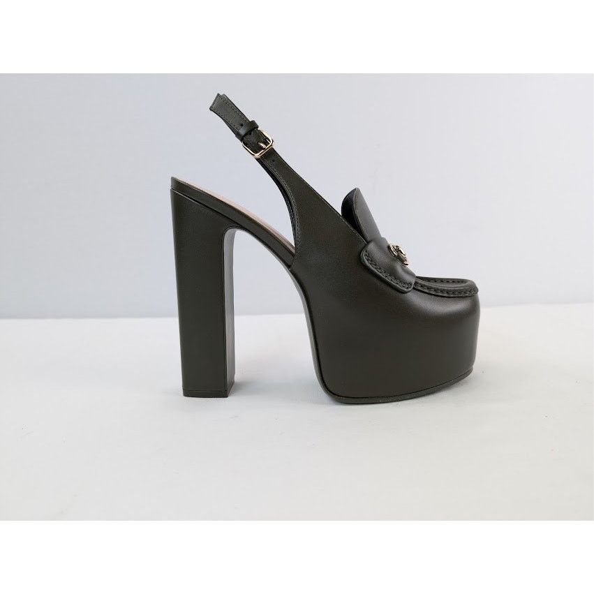 Gucci o1rshd1 Leather Real Platform Loafer Pump Sandal in Green Size US 9 / IT 39 - 4 Thumbnail