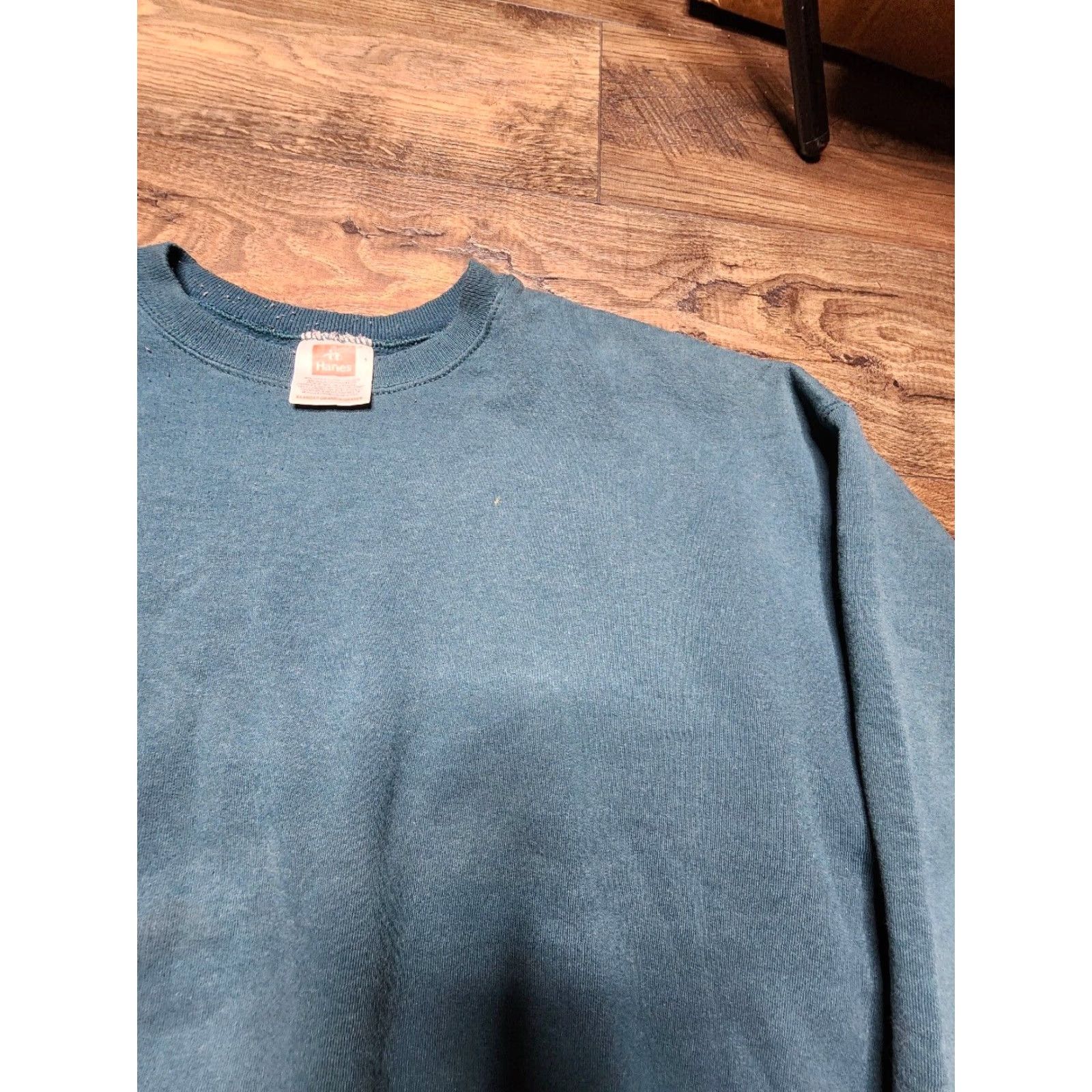 Hanes VINTAGE Hanes Crewneck Sweatshirt Mens XL Long Sleeve Green Cotton 90s USA Size US XL / EU 56 / 4 - 6 Thumbnail