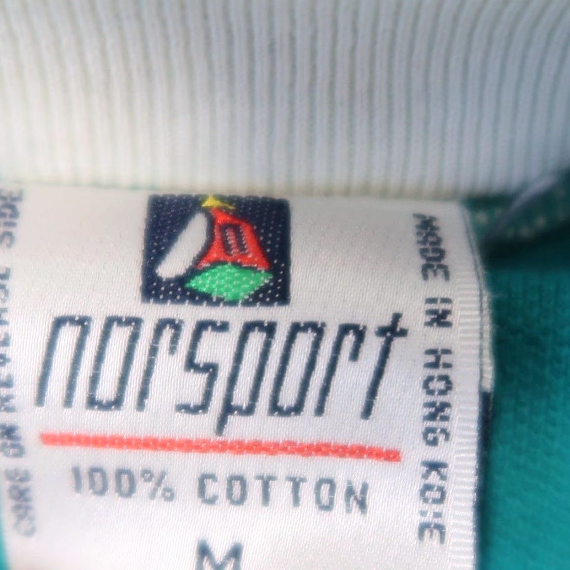 Altea VINTAGE Norsport Sweatshirt Crewneck Striped Teal Green Purple Mens M 90s 80s Cotton Pullover Sweatshirt Size US M / EU 48-50 / 2 - 3 Thumbnail