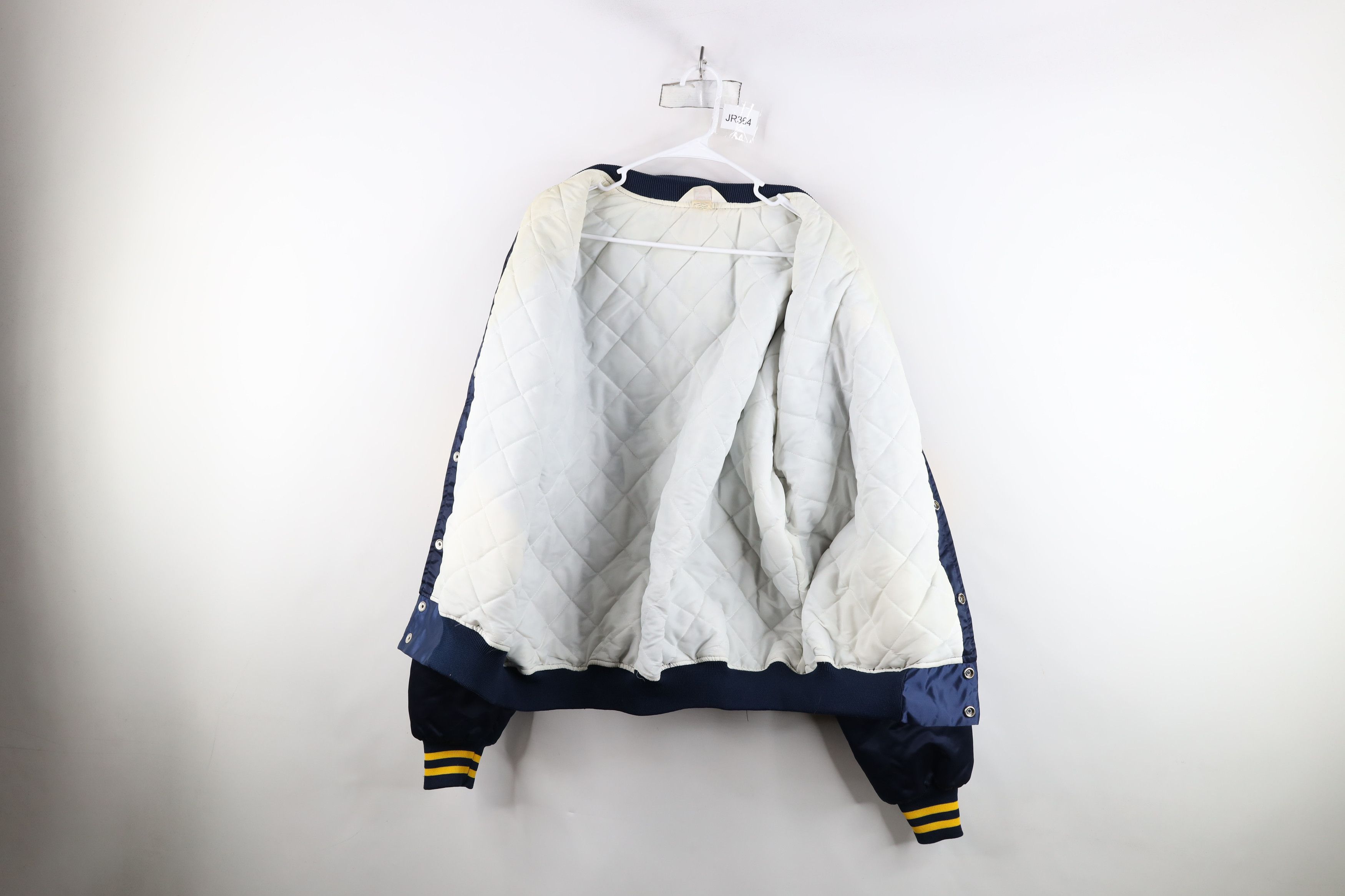 Vintage Vintage 70s 80s West Virginia Satin Bomber Jacket Blue USA Size US XXL / EU 58 / 5 - 14 Thumbnail
