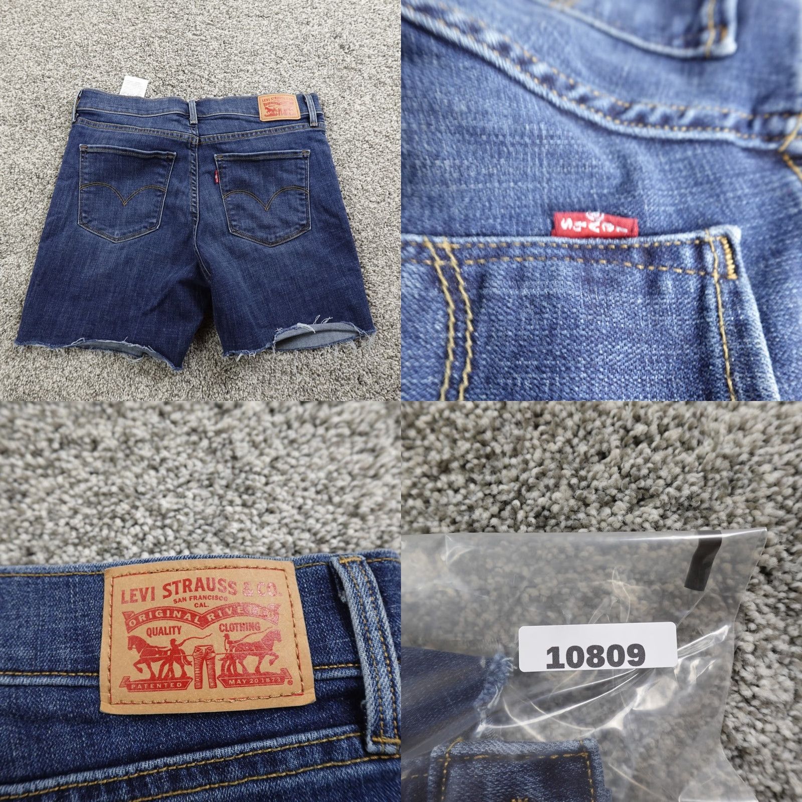 Levi's Levi's Shorts Womens 30 Dark Blue Denim Floral Cut-Off Stretch Jorts Preppy Casual Size 30" / US 8 / IT 44 - 9 Thumbnail
