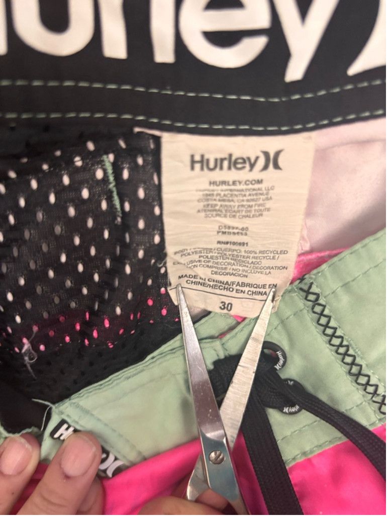 Hurley Men's Hurley Board Shorts Size 30 Pink Green Size US 30 / EU 46 - 8 Thumbnail