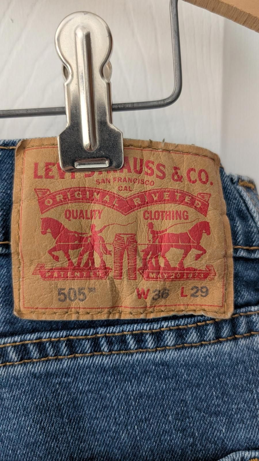 Levi's Levi’s 505 Regular Fit Jeans Men’s W36 L29 Blue Straight Leg Size US 36 / EU 52 - 4 Thumbnail