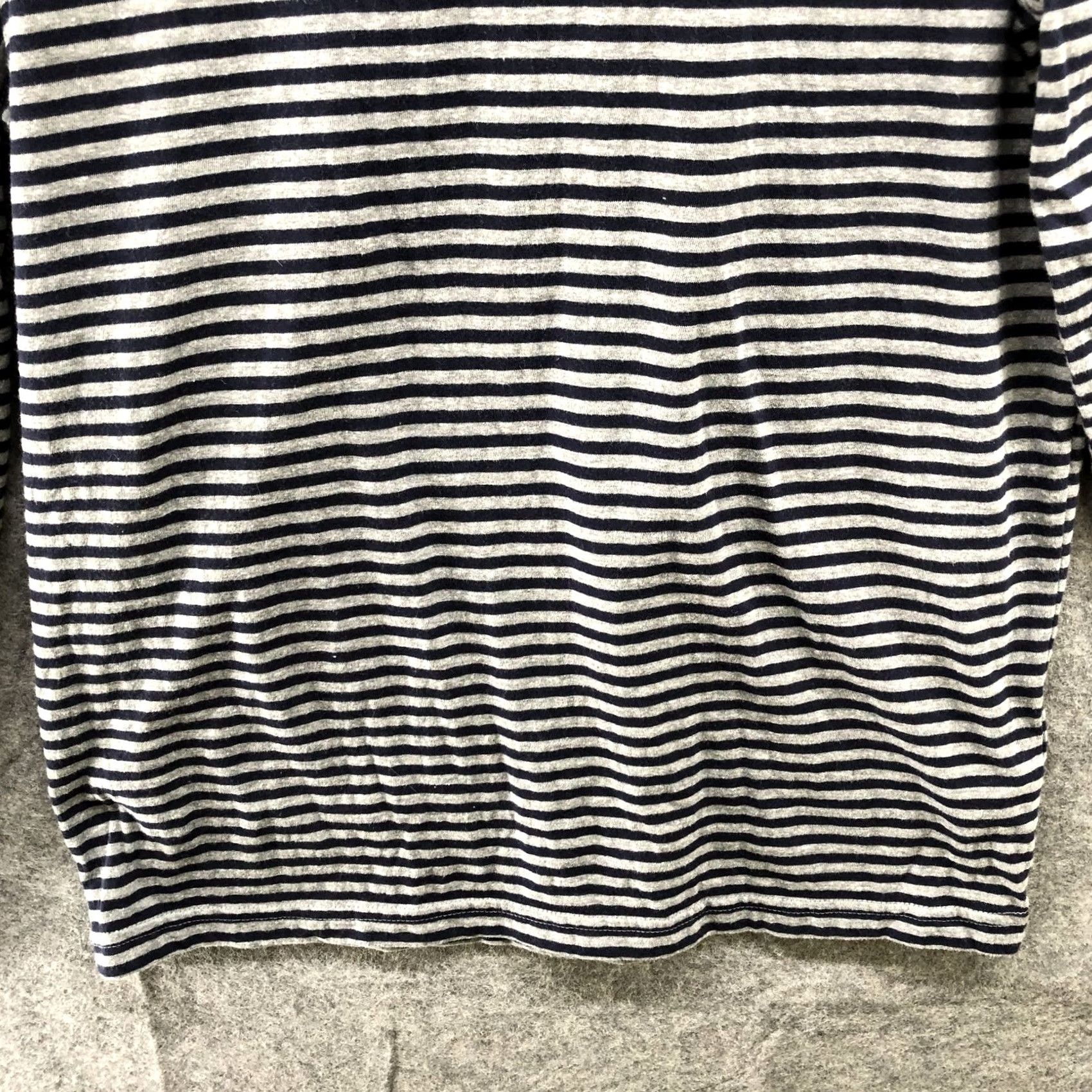 J.Crew J.CREW Washed Jersey Hoodie T Shirt Mens S Blue Gray Striped Lightweight Size US S / EU 44-46 / 1 - 4 Thumbnail