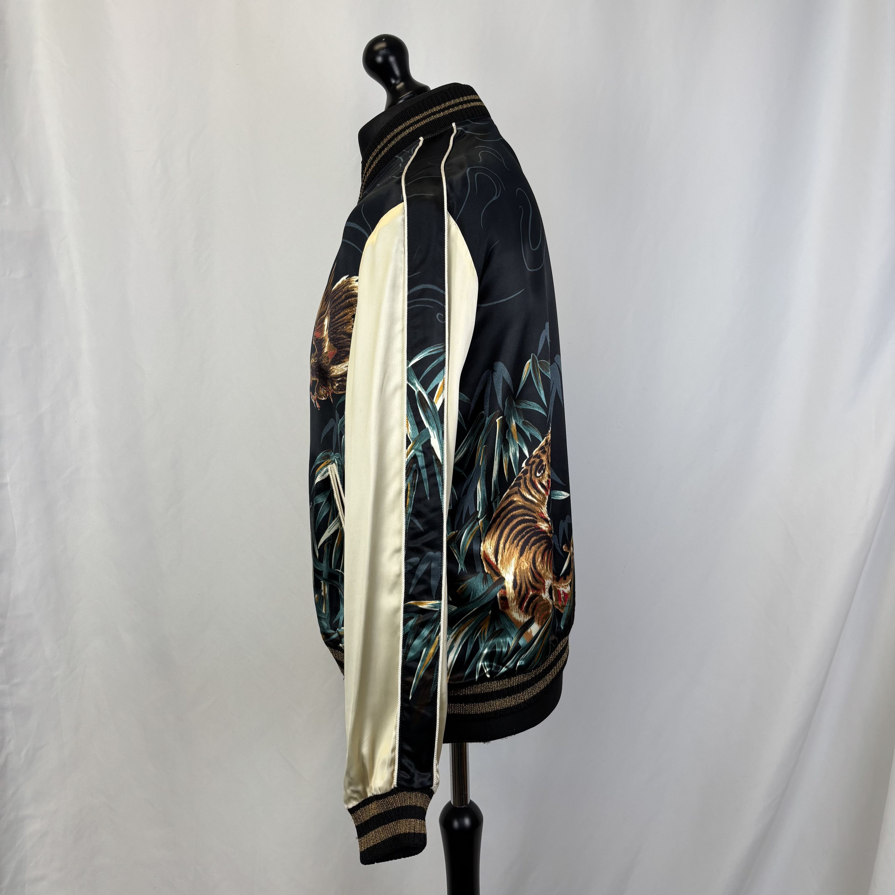 Saint Laurent Paris Saint Laurent Silk Tiger Bomber Jacket Size US L / EU 52-54 / 3 - 4 Thumbnail