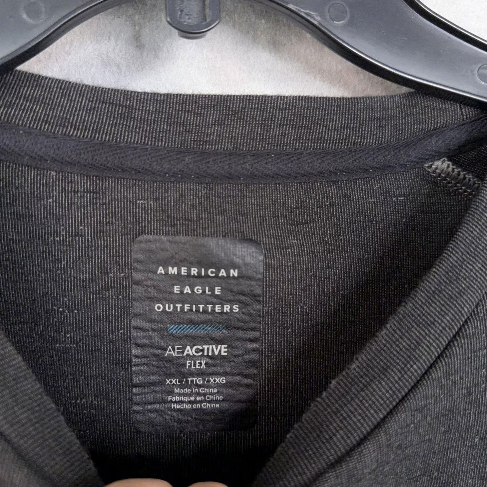American Eagle Outfitters American Eagle Outfitters Sweatshirt Mens 2XL Gray Gradient Pullover Crewneck AEActive Flex Knit Raglan Long Sleeve Regular Fit Logo Front Hem Mens Size US XXL / EU 58 / 5 - 5 Thumbnail