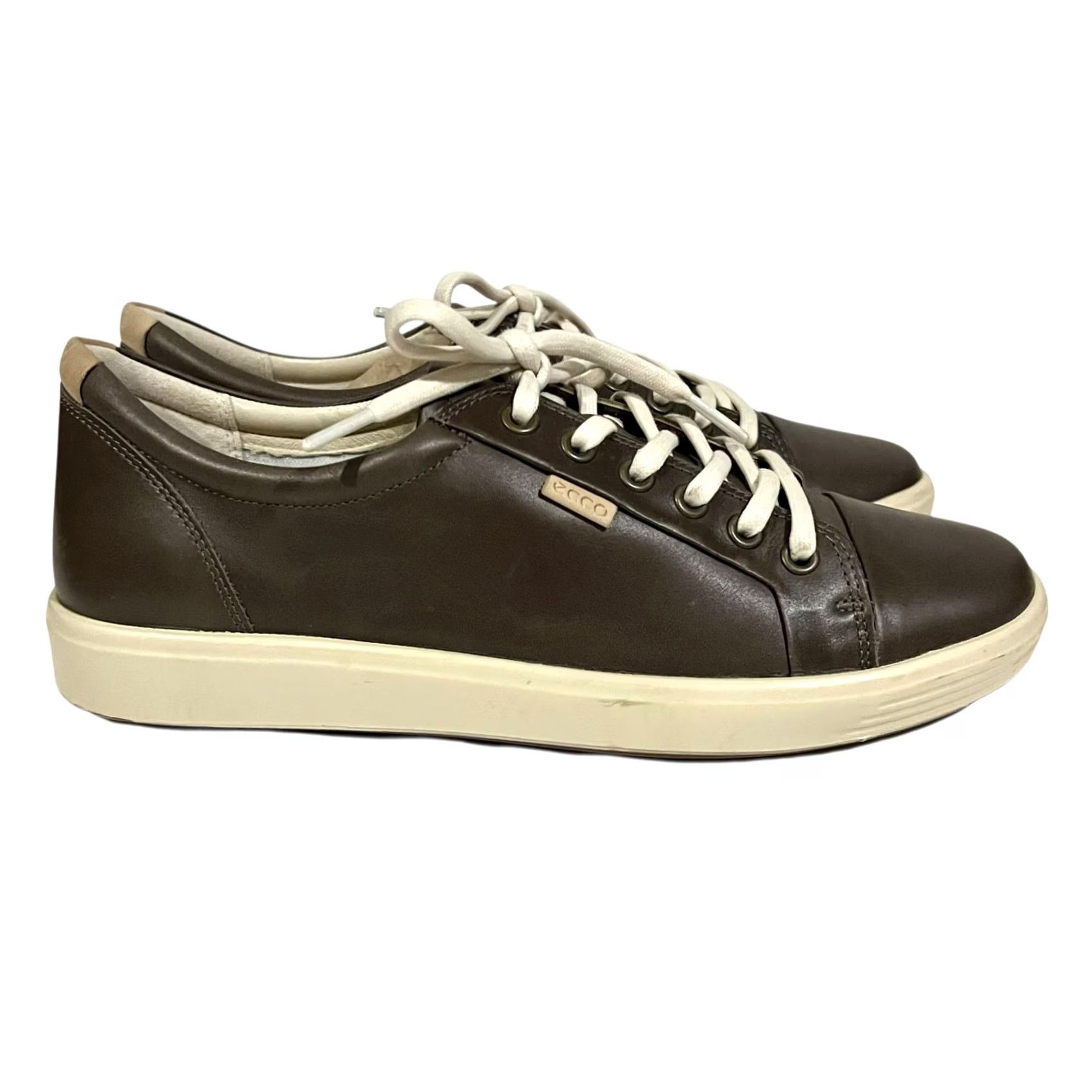 Ecco ECCO Shoes Womens Size 9 Soft 7 Casual Sneakers Taupe Leather Lace Up Low Top Mens? Womens Size M / US 6-8 / IT 42-44 - 2 Thumbnail
