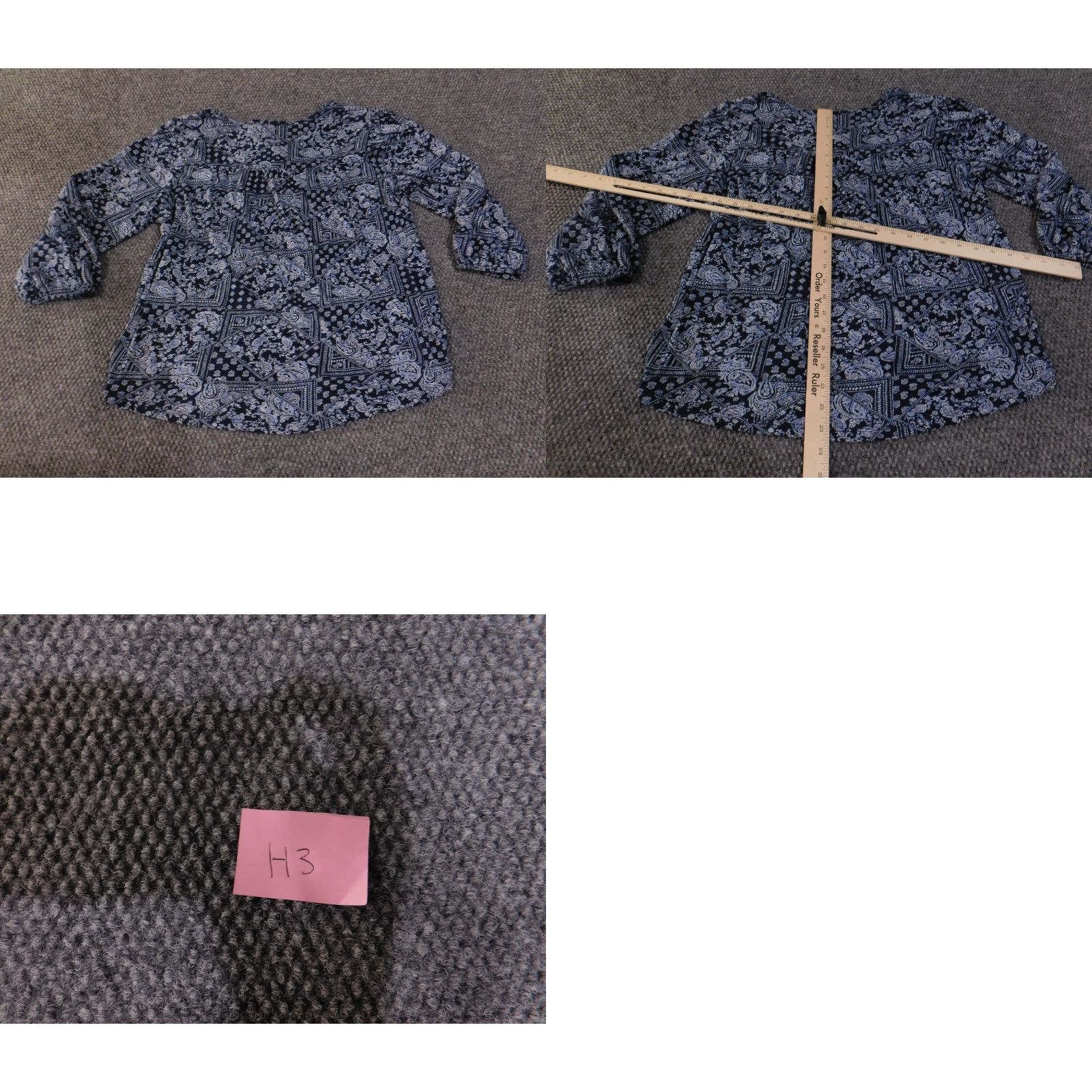 Lucky Brand Lucky Brand Blouse Womens M Blue Paisley Boho Peasant Top Shirt Casual Womens M Blue Paisley Peasant Top Size M / US 6-8 / IT 42-44 - 9 Thumbnail
