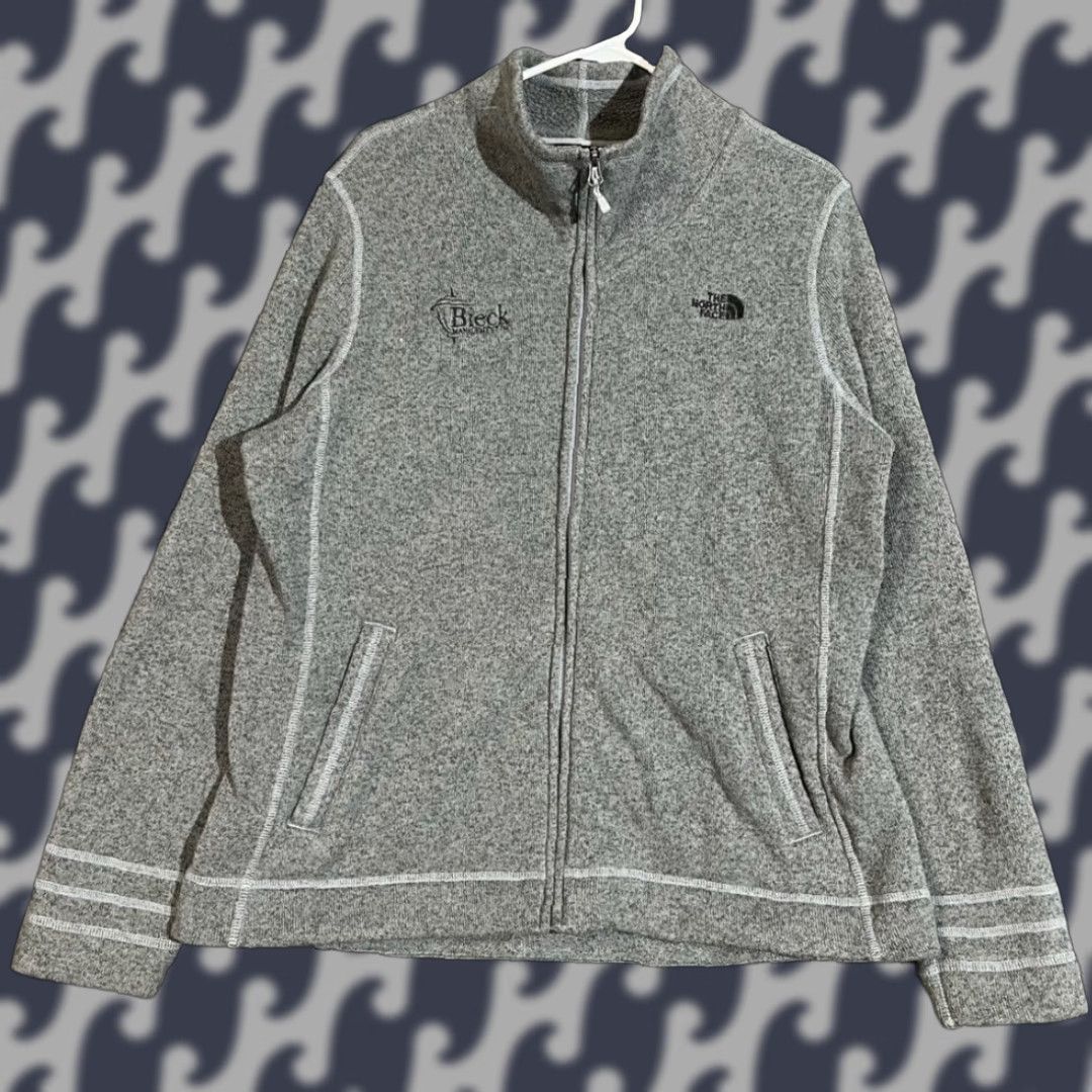 The North Face The North Face Full Zip Fleece Sweater Men XL Gray Heather Bieck Logo Size US XL / EU 56 / 4 - 1 Thumbnail