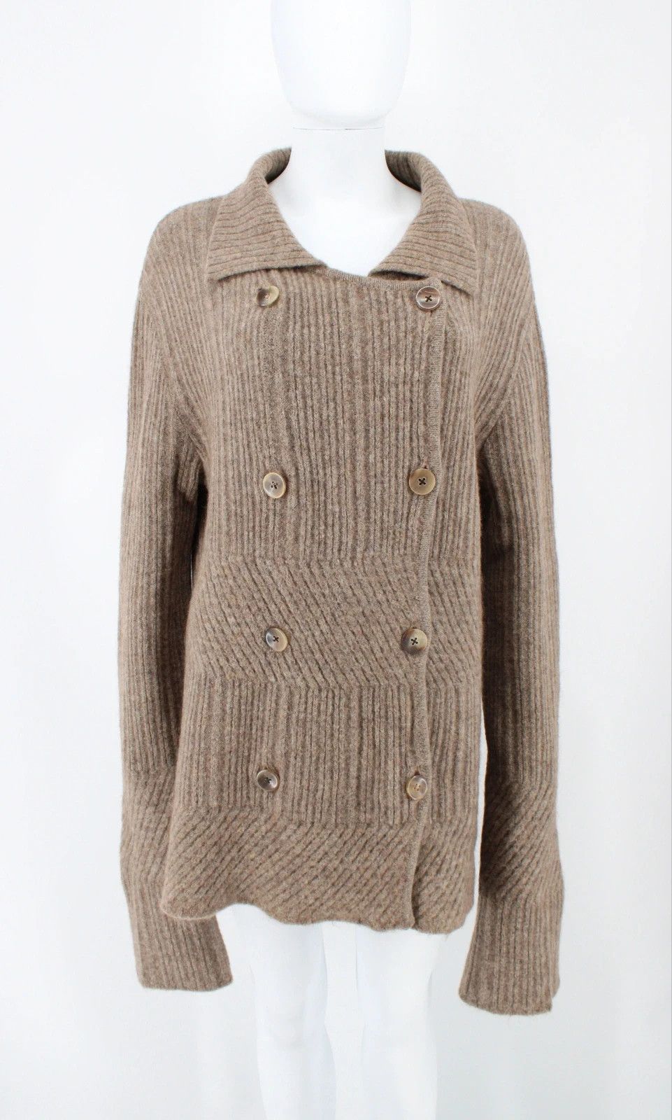 Ann Demeulemeester Ann Demeulemeester Artisanal Oversized Wool Knit Cardigan Size XS / US 0-2 / IT 36-38 - 7 Thumbnail