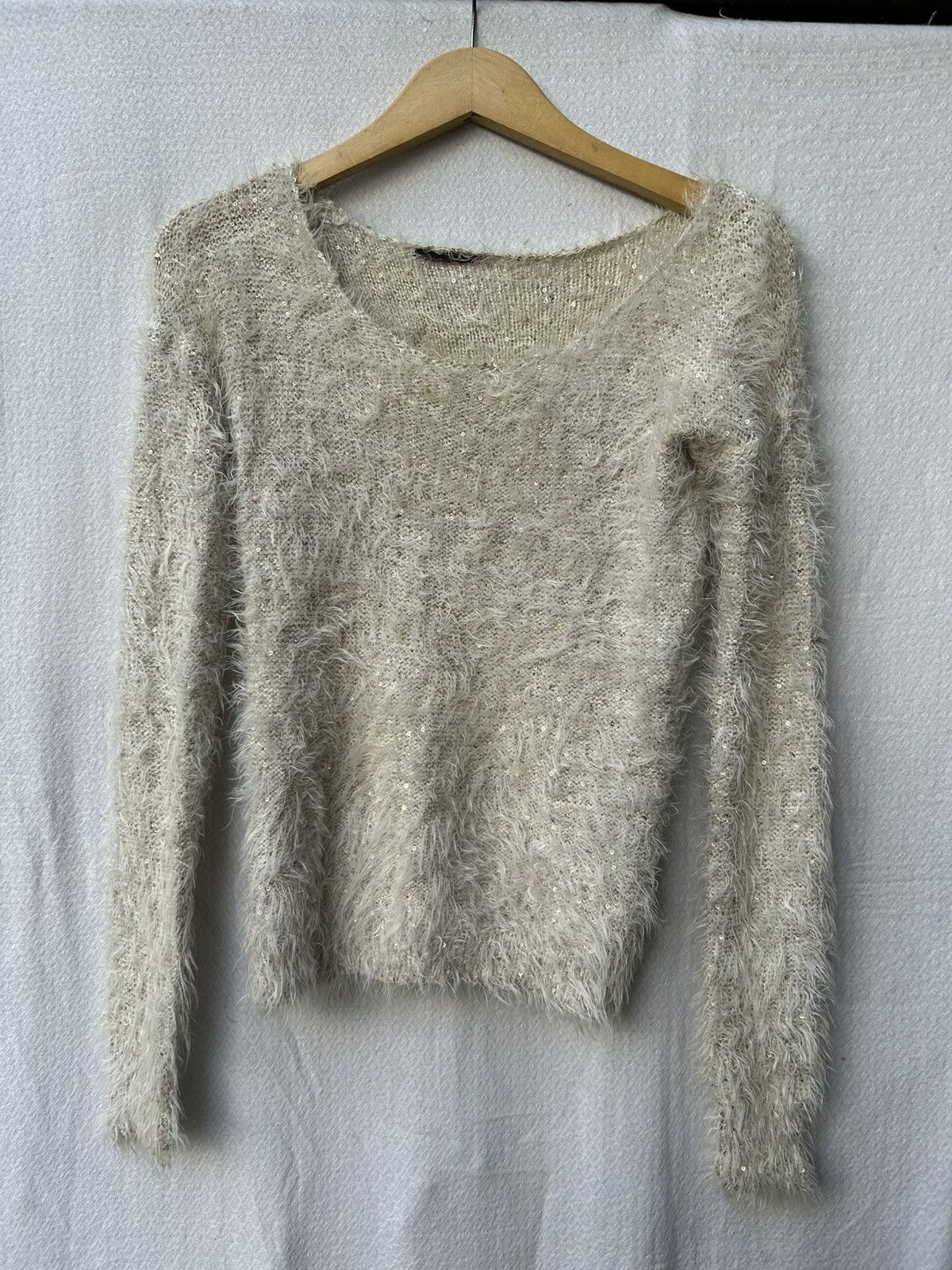 If Six Was Nine × Japanese Brand × Le Grande Bleu (L.G.B.) Japanese Fuzzy Mohair Gothic Grunge Knit Styled Size US S / EU 44-46 / 1 - 1 Thumbnail