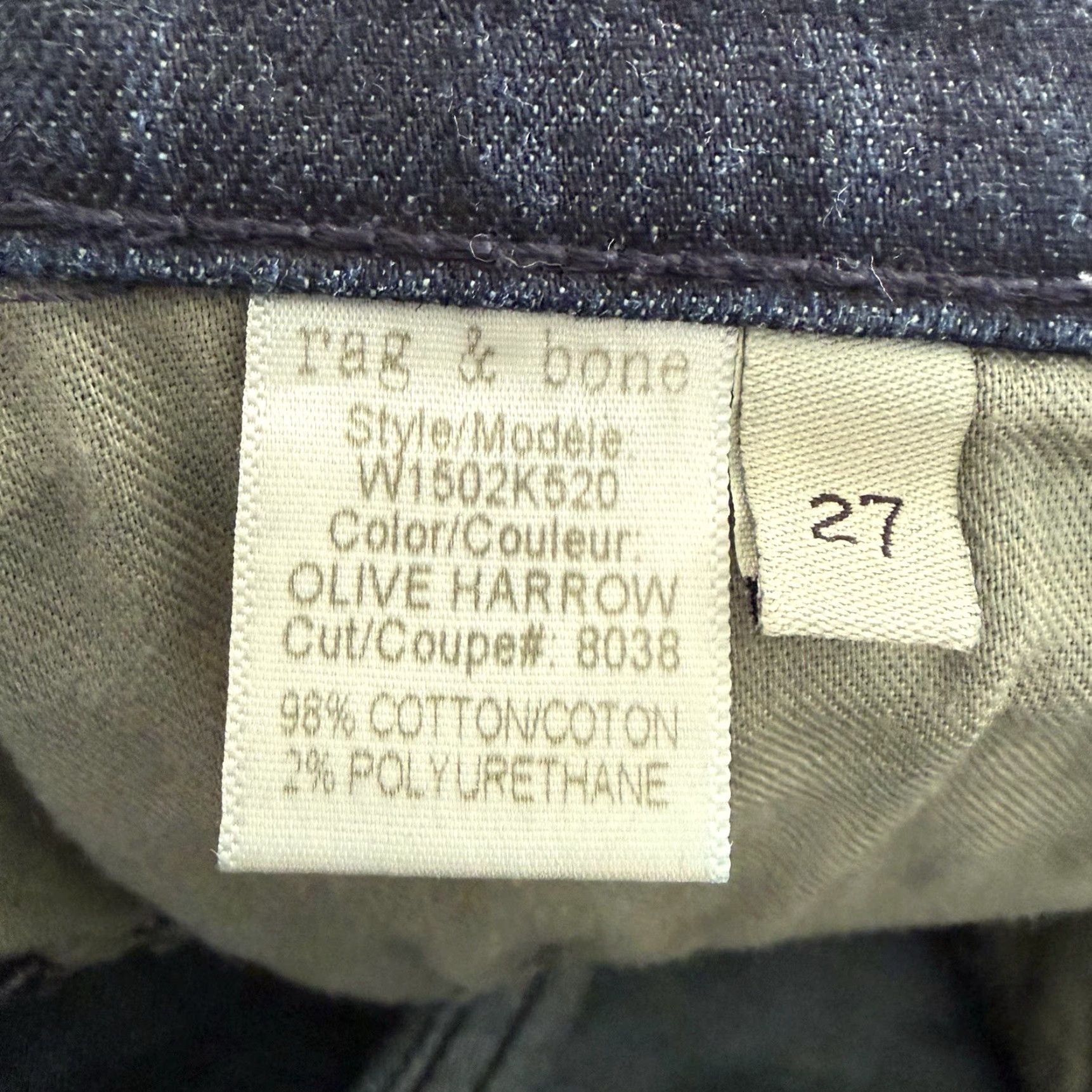 Rag & Bone rag & bone Jeans Womens 27 Mid Rise Skinny Raw Hem Cut Off Dark Denim Blue Size 27 Size 27" / US 4 / IT 40 - 2 Thumbnail