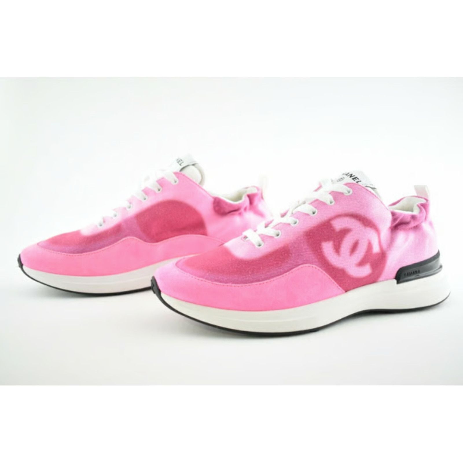 Chanel 21S CC Logo Lace Up Tie Low Top Trainer Sneaker 37 Size US 7 / IT 37 - 9 Thumbnail