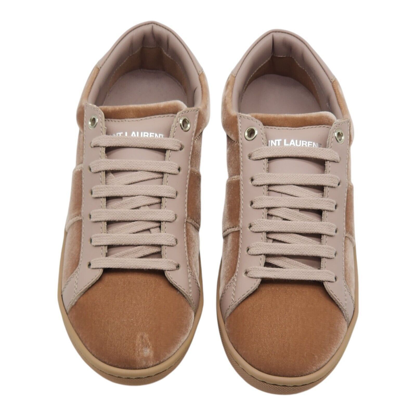 Saint Laurent Paris Court Classic Sneakers - Velvet - Pink 35 (5 US) $750 Size US 5 / IT 35 - 3 Thumbnail