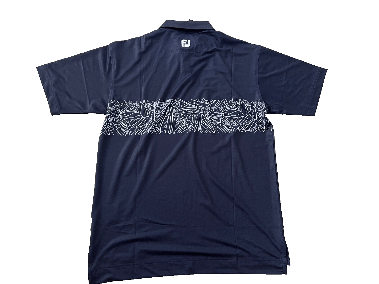 Footjoy FootJoy Tropical Chestband Lisle Self Golf Polo Top Navy M Size US M / EU 48-50 / 2 - 4 Thumbnail