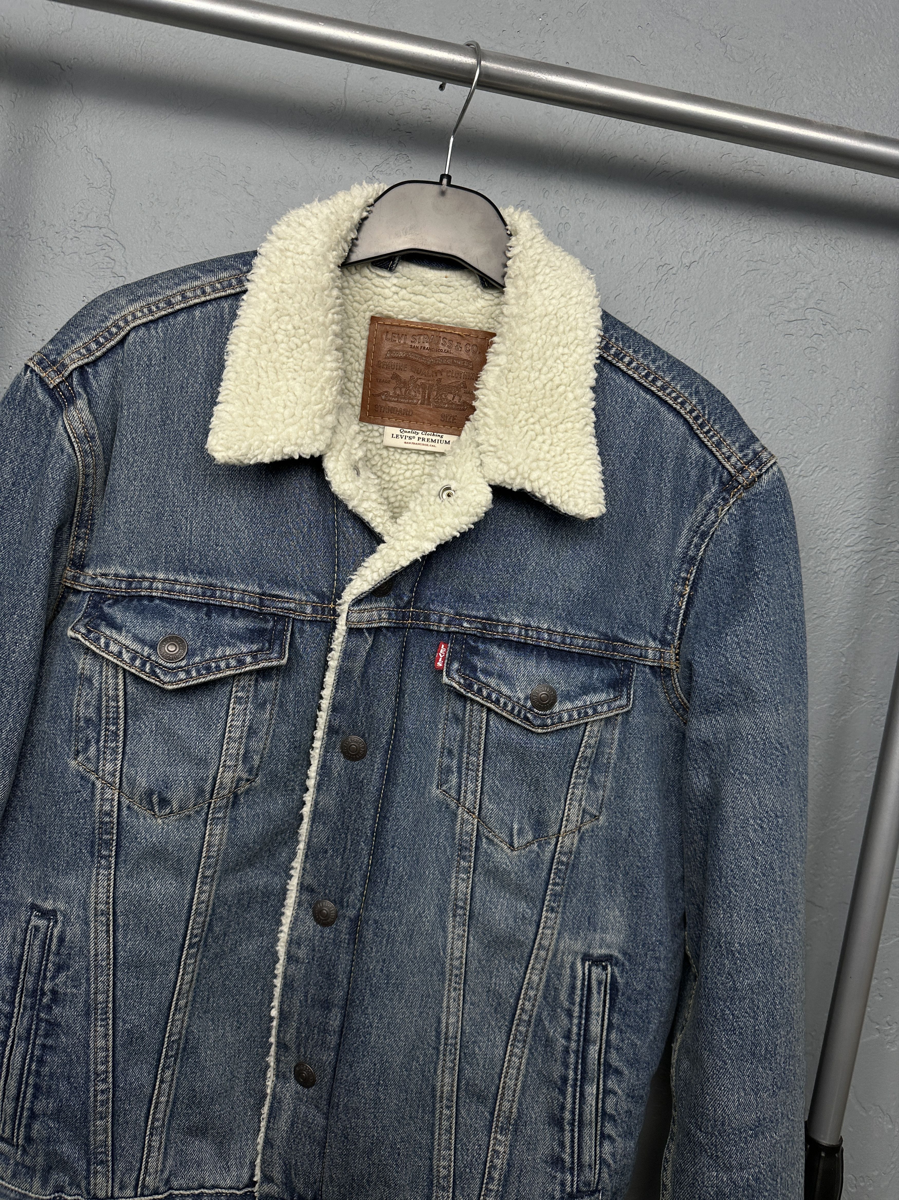 Levi's Levi's Premium Denim Mens Sherpa Jacket Size US S / EU 44-46 / 1 - 2 Thumbnail