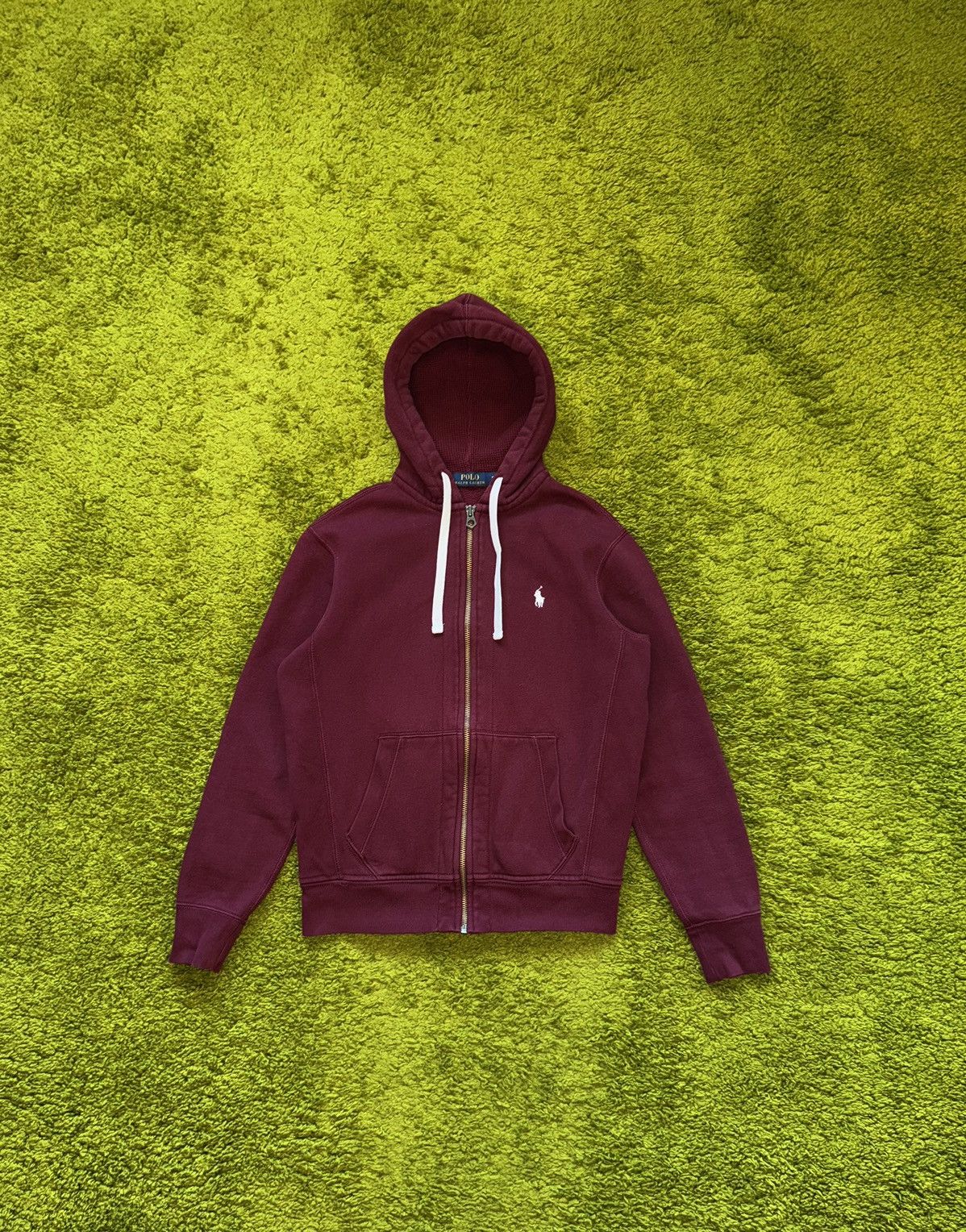 Designer × Polo Ralph Lauren Polo Ralph Lauren burgundy full zip heavy cotton hoodie Y2K Size US S / EU 44-46 / 1 - 1 Thumbnail