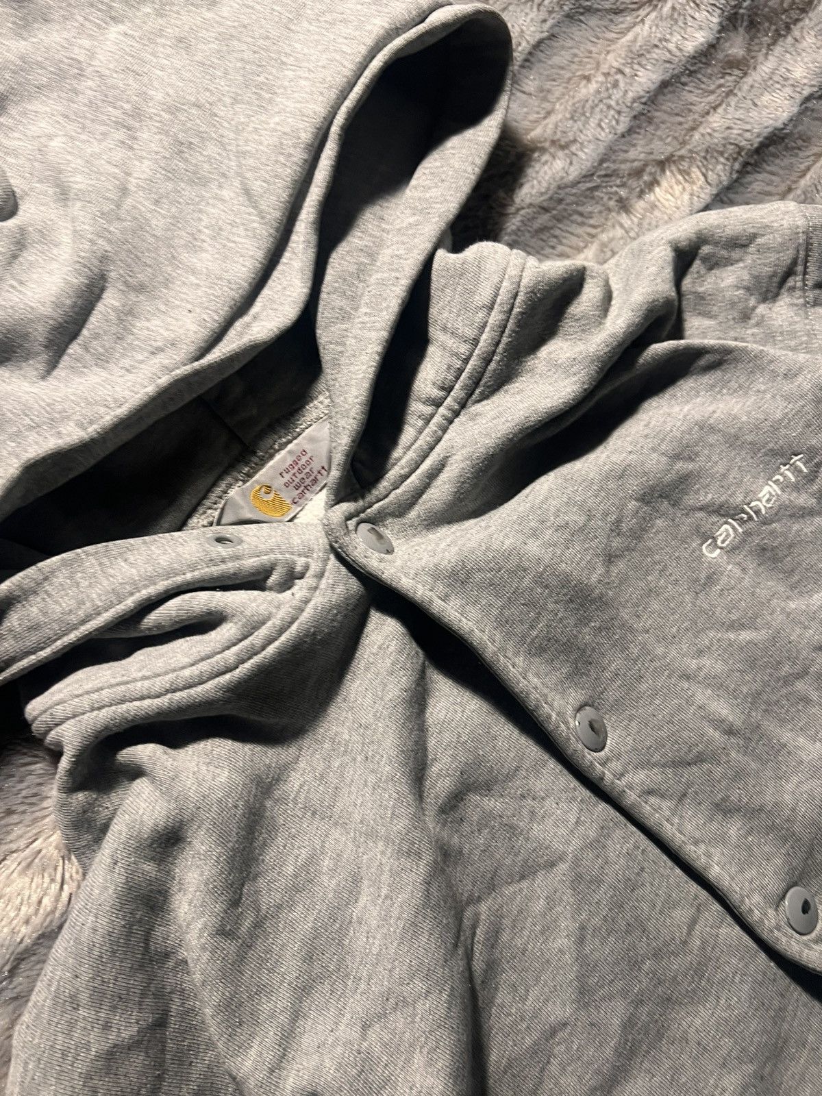 Carhartt Vintage carhartt button up hoodie Size US L / EU 52-54 / 3 - 2 Thumbnail