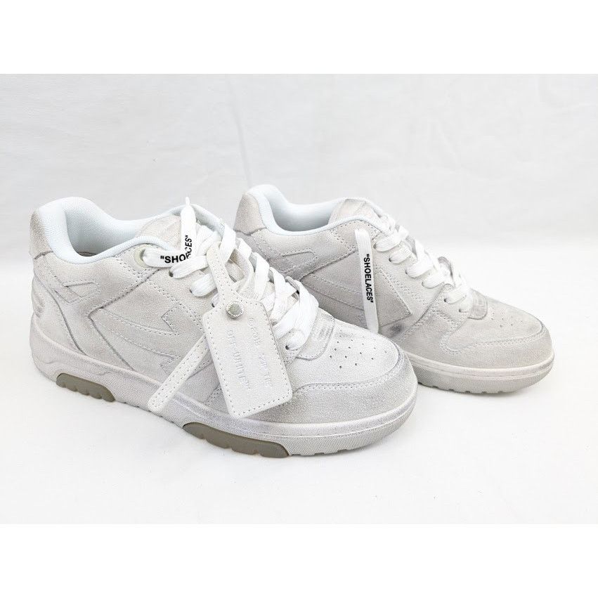Off-White o1rshd1 Q: 2 / Out Of Office Vintage Suede Sneakers in White Size US 6 / EU 39 - 12 Thumbnail