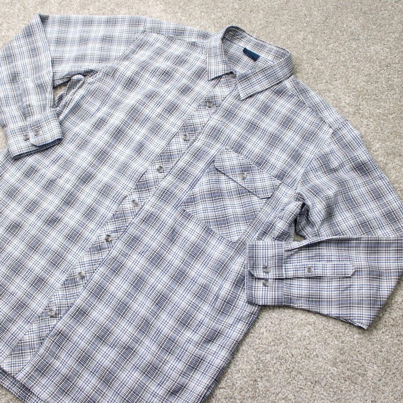 Propper PROPPER Shirt Mens Large Regular Black/Blue Button-Down Long Sleeve Size US L / EU 52-54 / 3 - 4 Thumbnail