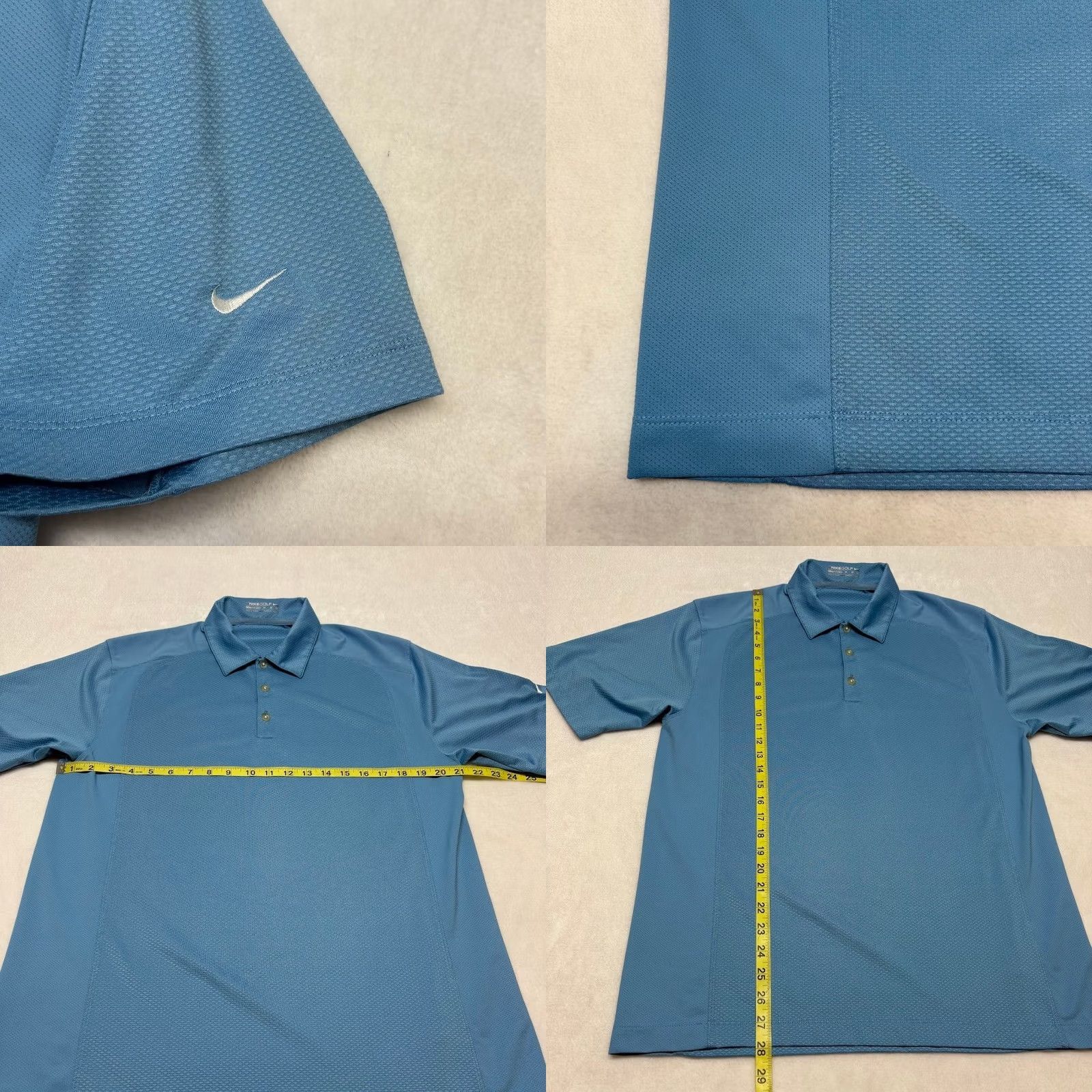 Nike Nike Golf Dri-Fit Performance Polo M Embroidered Swoosh Orange Blue Shirt Mens Size US M / EU 48-50 / 2 - 8 Thumbnail