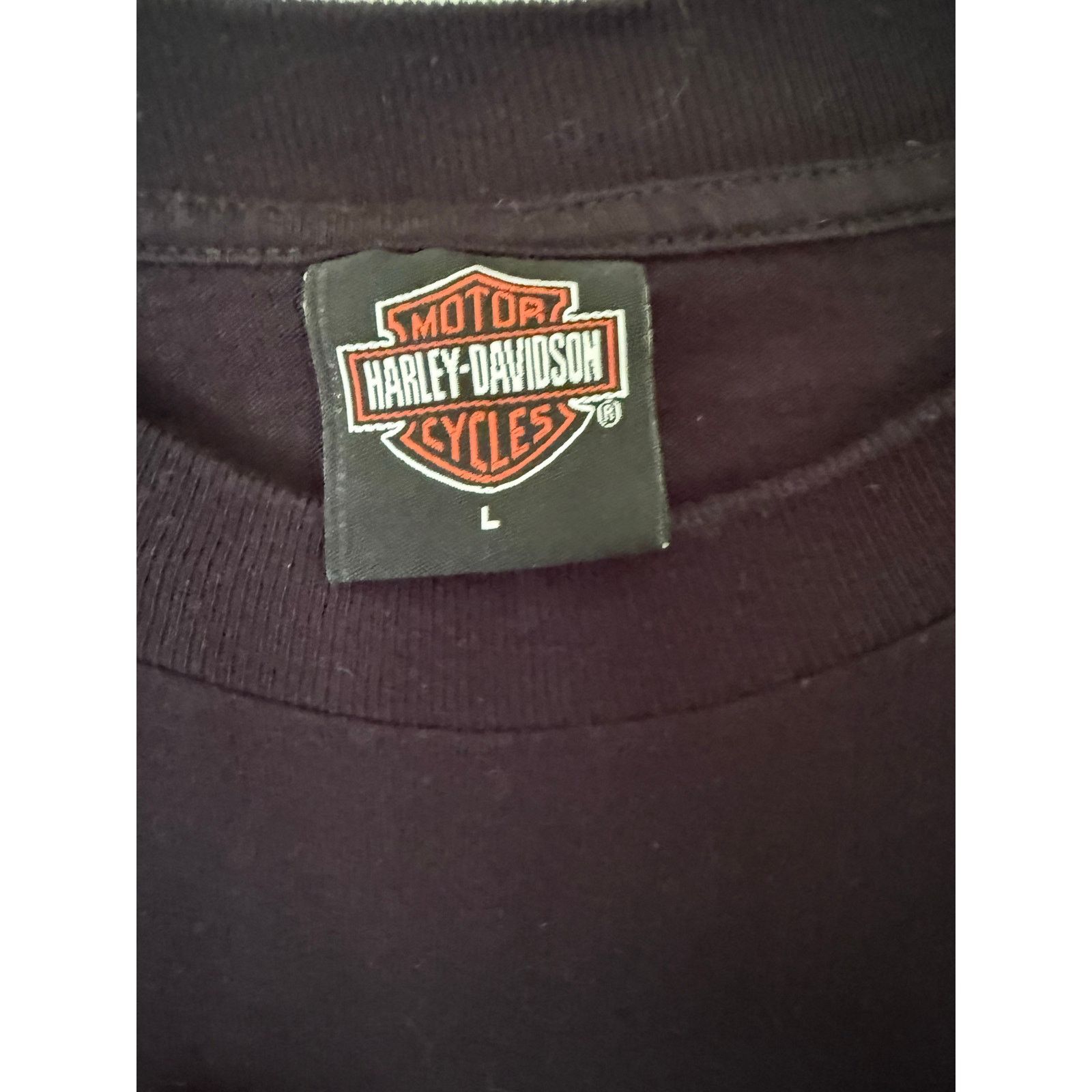 Vintage Vintage 90s Biker Harley Davidson Motorcyle Black Tee Large Size US L / EU 52-54 / 3 - 4 Thumbnail